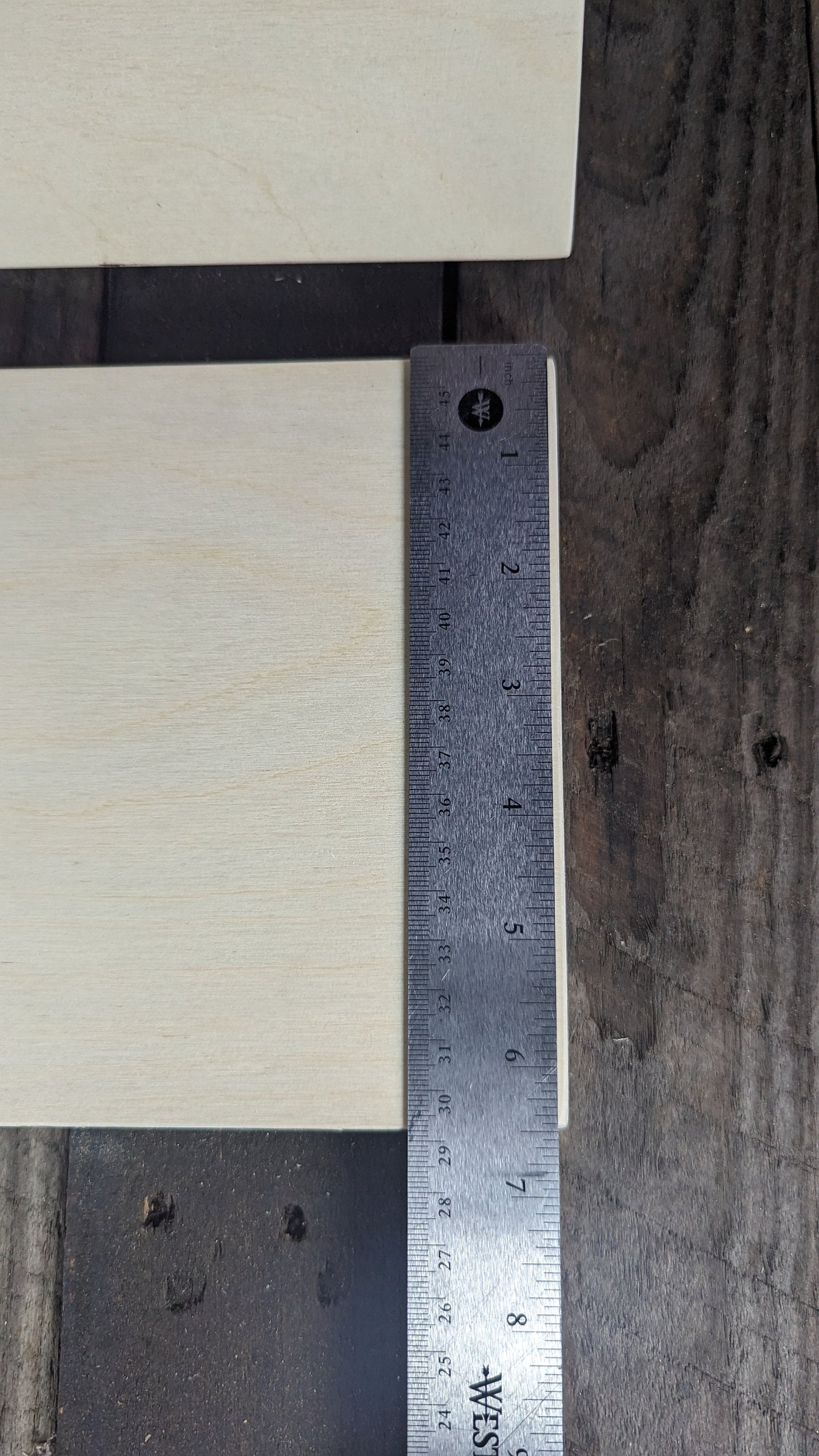 6.5" x 8" Baltic Birch Wood Plaque, Unfinished Rectangle, Sign Board