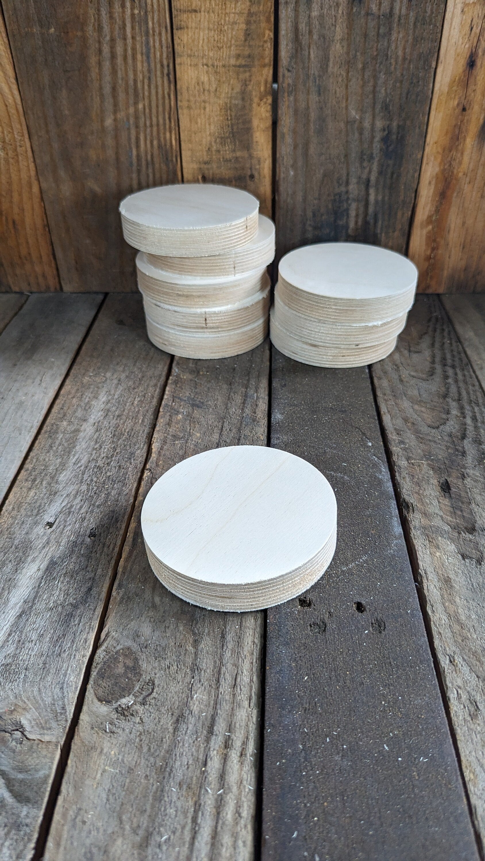 4.625" (4 5/8") Wood Circle Disc Plaques, BALTIC BIRCH - Wooden Circles, Blank Circles, Unfinished Wooden Circles, Round, Circular Wood