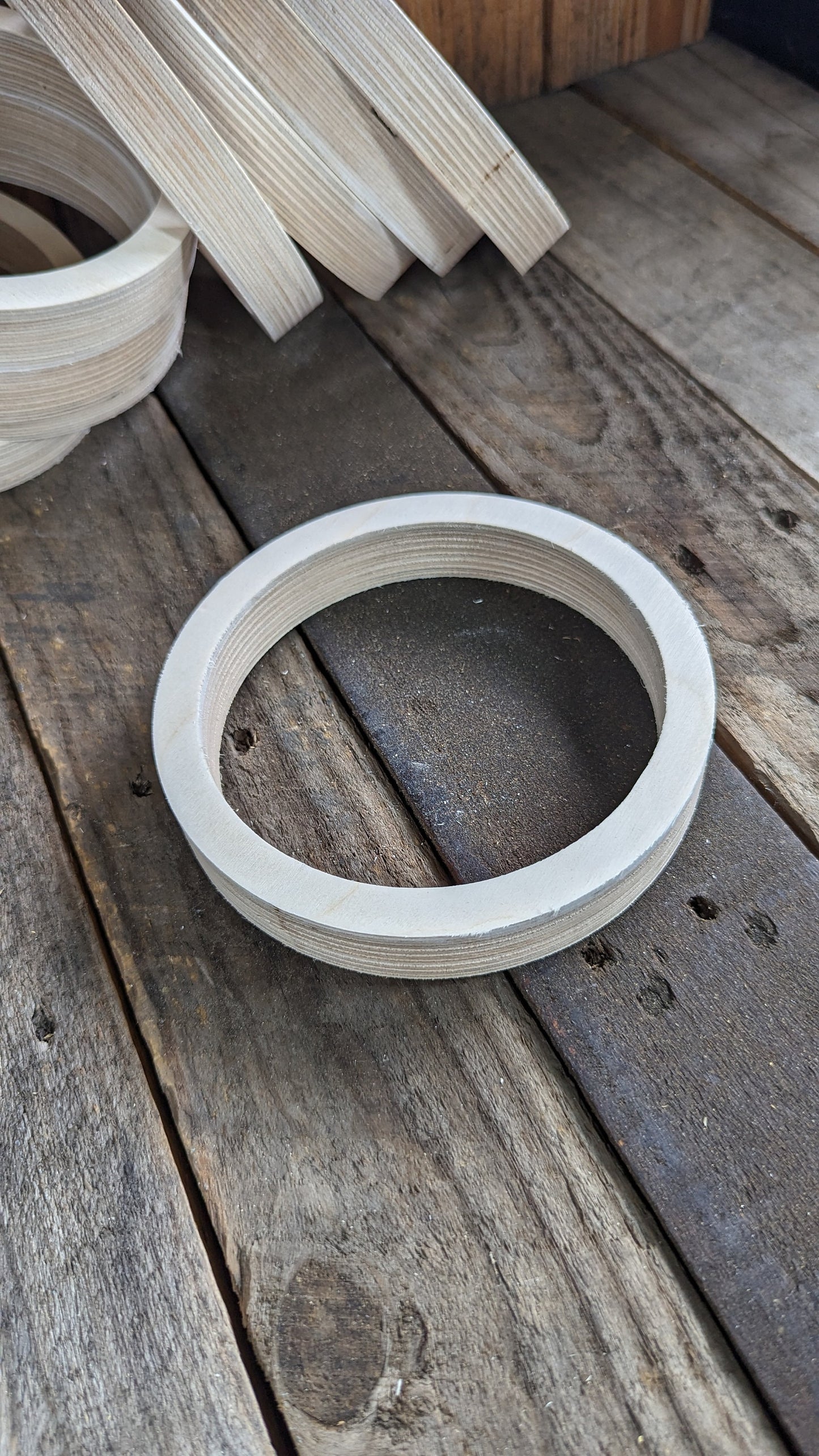 6" Wood Donut with 5.25" hole, BALTIC BIRCH - Wooden Circles, Blank Circles, Unfinished, Circular Wood, Ring Shape, DIY Crafting Supplies