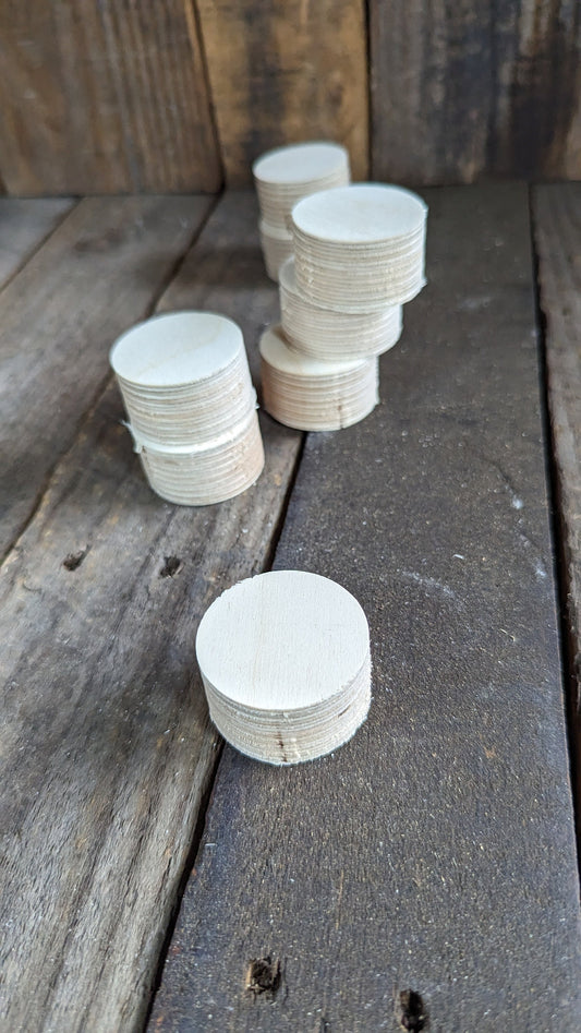 1.625" (1 5/8) Wood Circle Plaques, BALTIC BIRCH - Wooden Circles, Blank Circles, Unfinished Wooden Circles, Round Circles, Circular Wood
