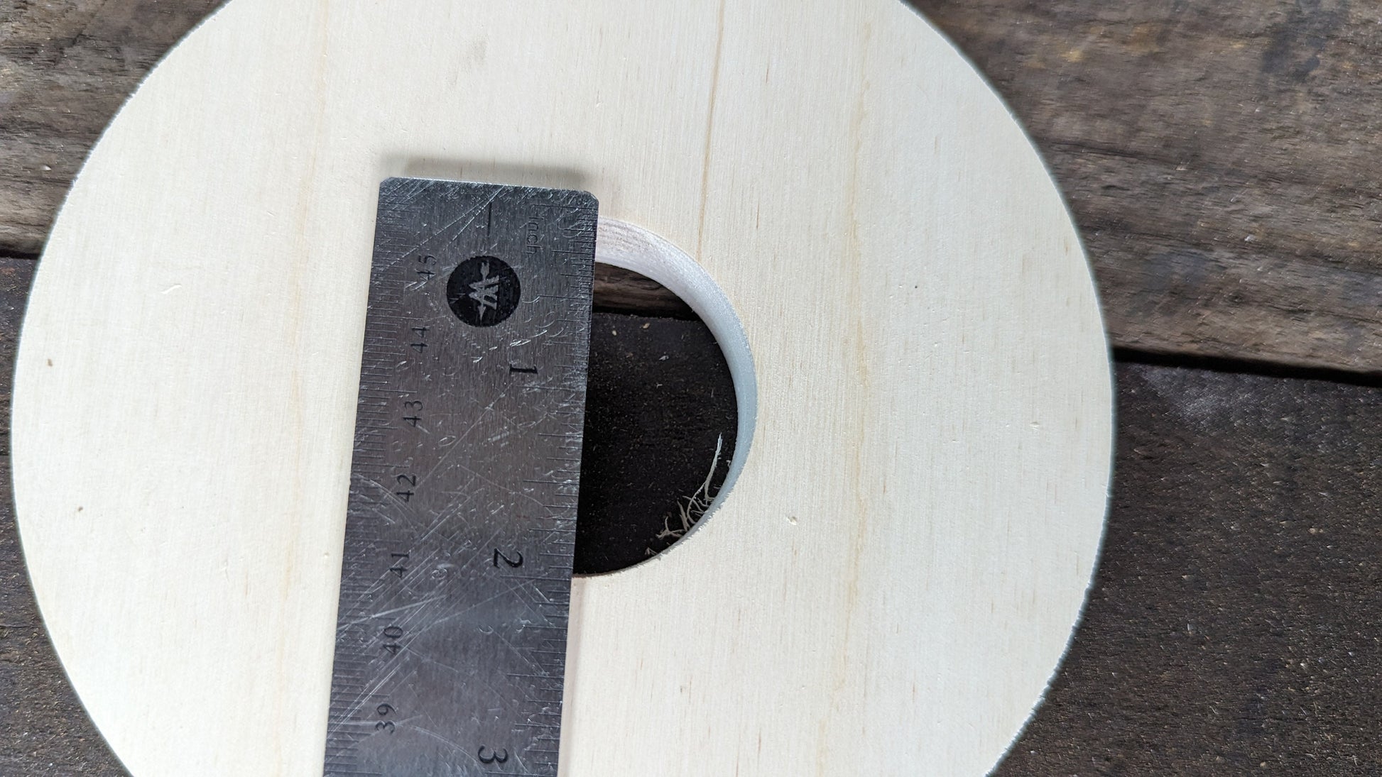 6" Baltic Birch Wood Donut, 2" Center Hole, Unfinished Wooden Circles