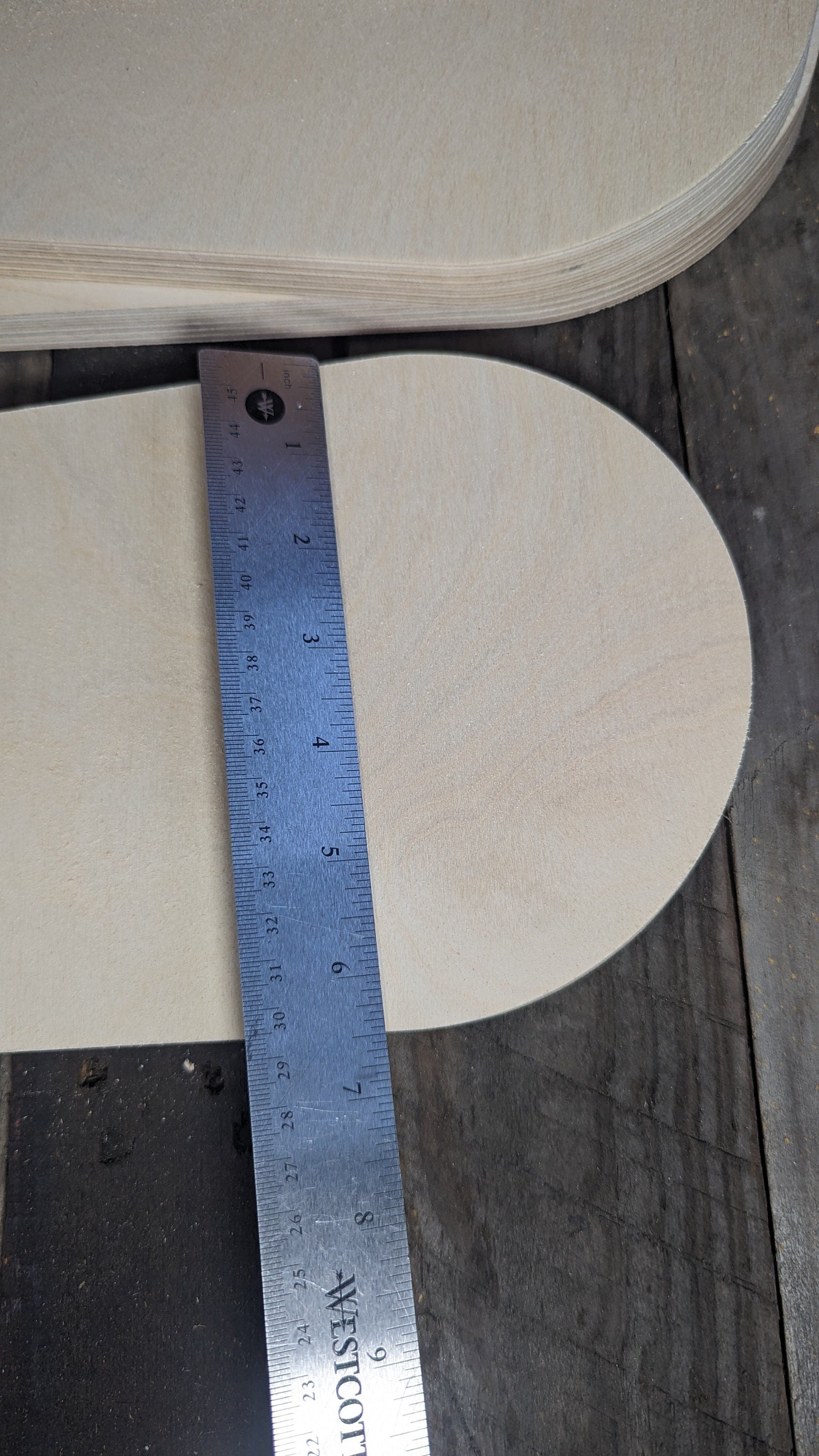 6.5" x 14.5" Wood Oblong Shape , BALTIC BIRCH - Wooden Oblong, Blank Oblong, Unfinished Wooden Plank, Oblong Shape