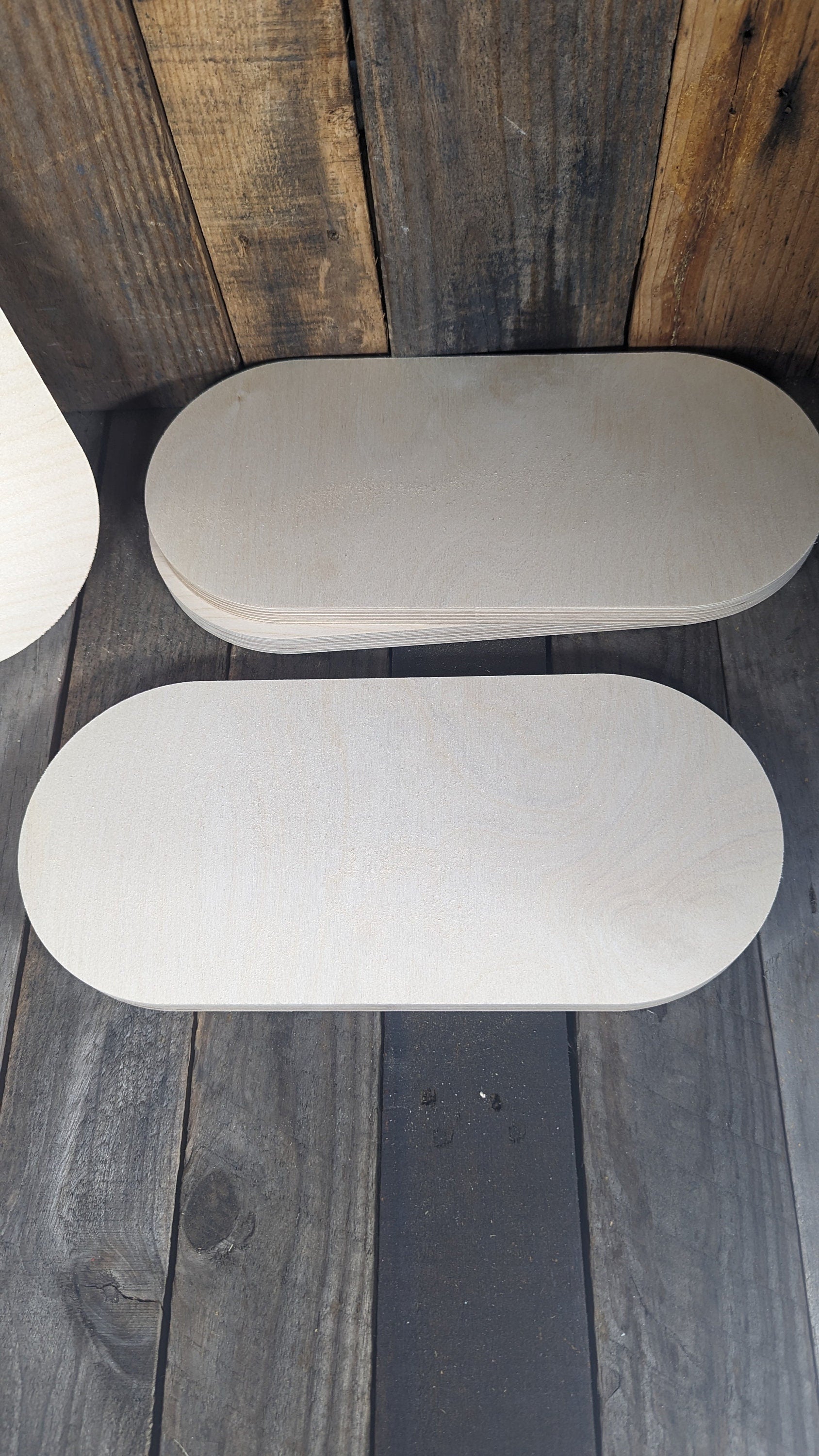 6.5 x 14.5" Baltic Birch Wood Oblong Shape, Unfinished Plaque