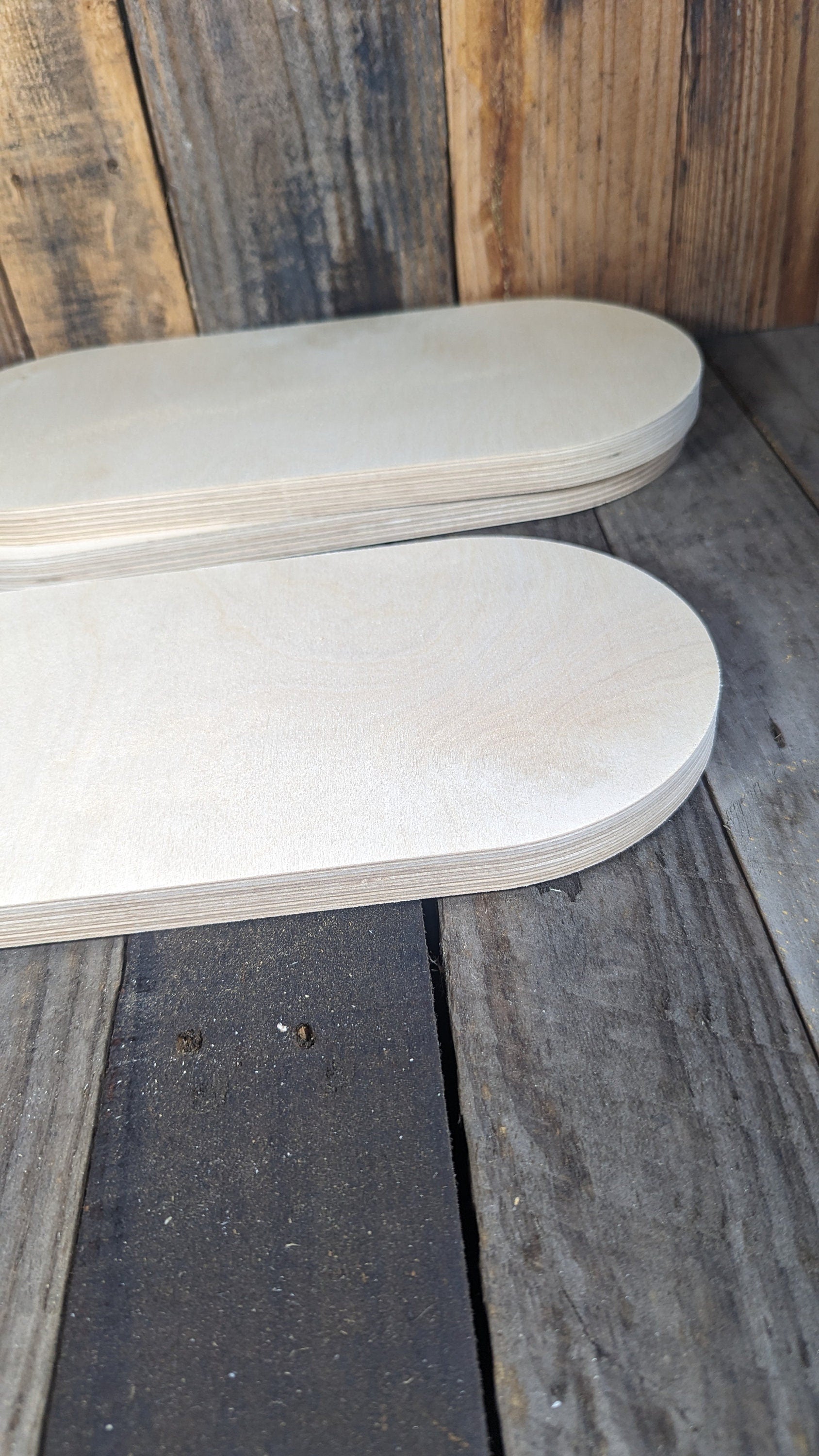 6.5 x 14.5" Baltic Birch Wood Oblong Shape, Unfinished Plaque