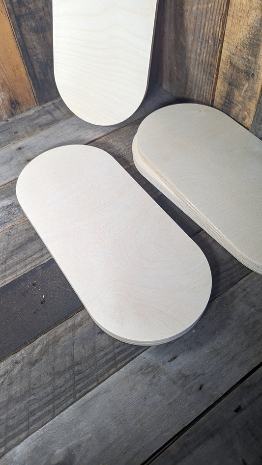 6.5 x 14.5" Baltic Birch Wood Oblong Shape, Unfinished Plaque
