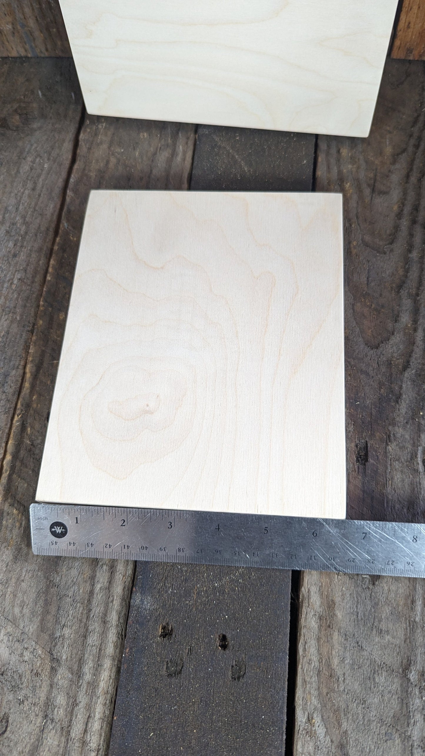 8 x 6" Baltic Birch Wood Plaque, Unfinished Rectangle Sign Board