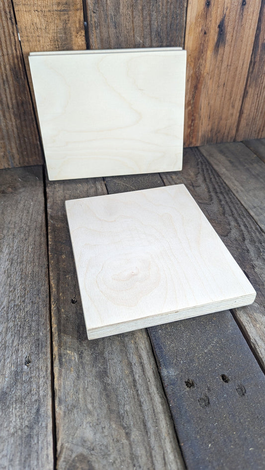 8 x 6" Baltic Birch Wood Plaque, Unfinished Rectangle Sign Board
