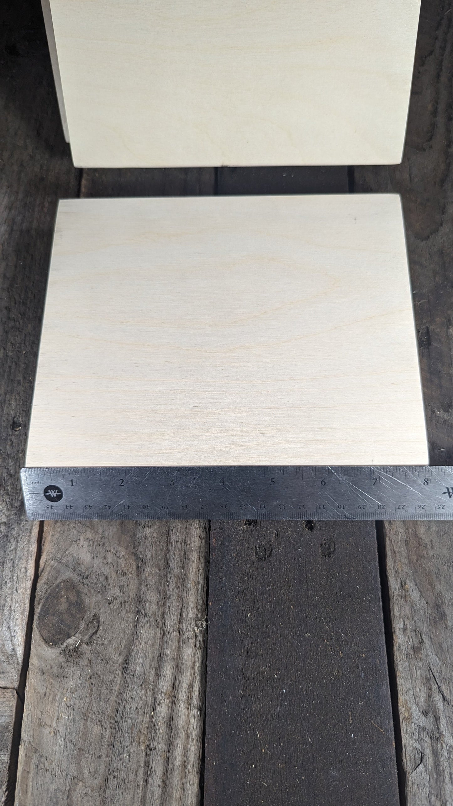6.5" x 8" Baltic Birch Wood Plaque, Unfinished Rectangle, Sign Board