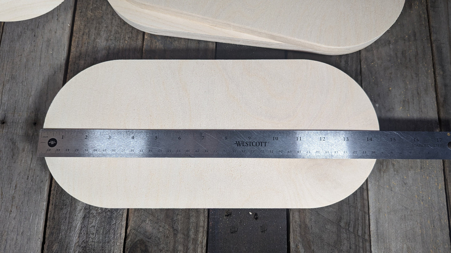 6.5 x 14.5" Baltic Birch Wood Oblong Shape, Unfinished Plaque