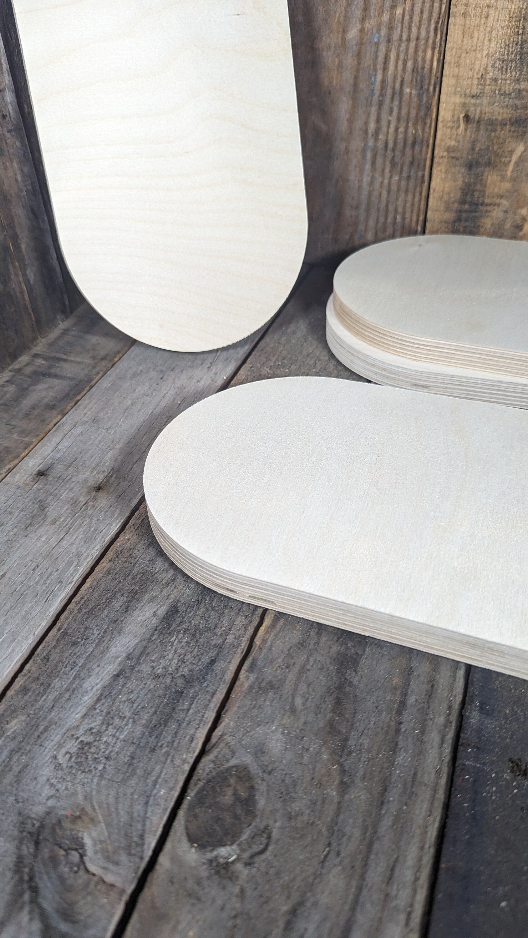 6.5 x 14.5" Baltic Birch Wood Oblong Shape, Unfinished Plaque