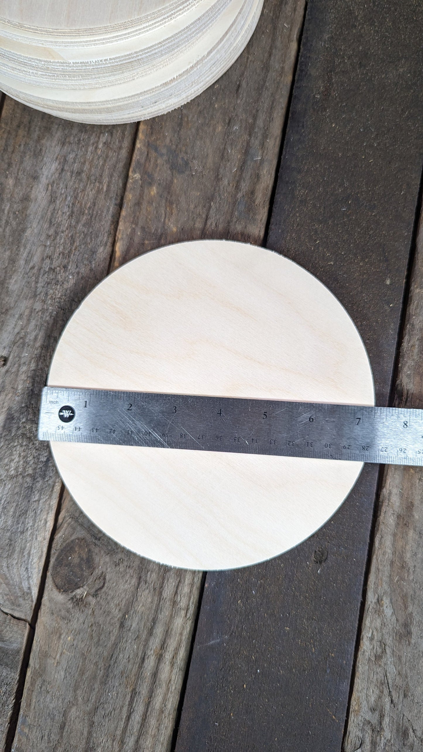 7.25" Baltic Birch Wood Circle, DIY Craft Supplies