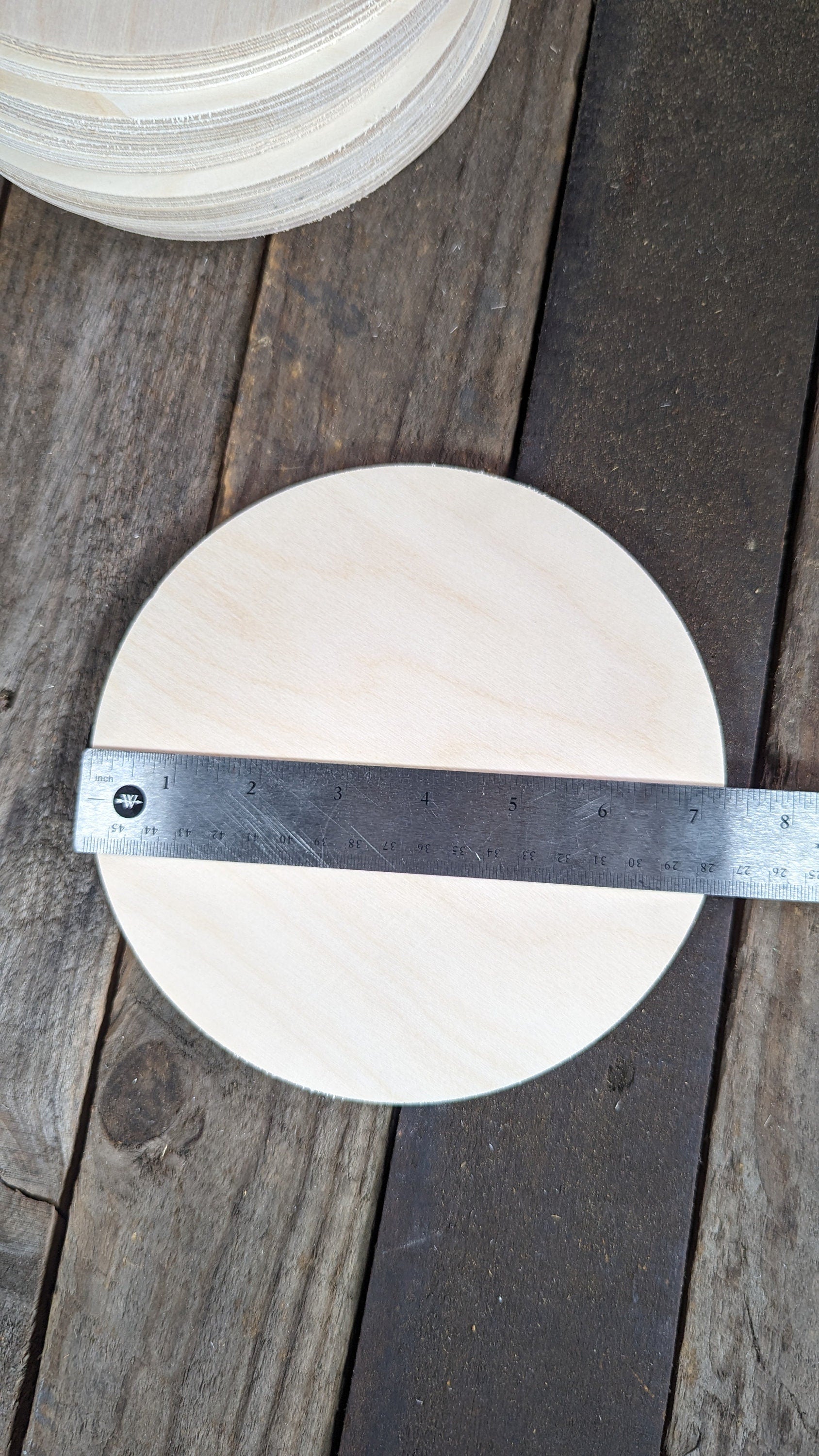 7.25" Baltic Birch Wood Circle, DIY Craft Supplies