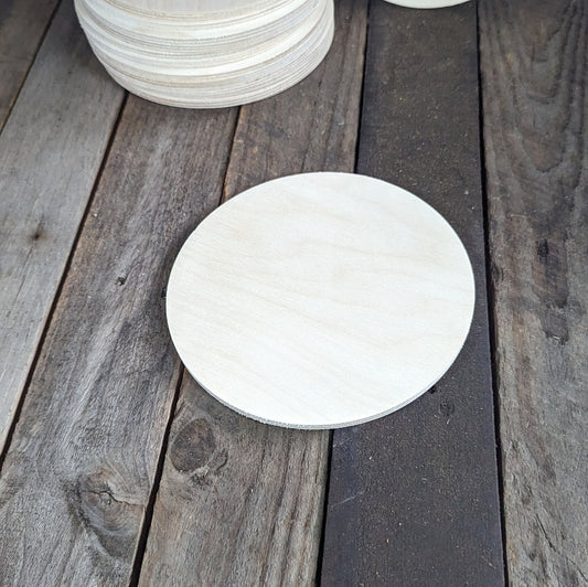 7.25" Baltic Birch Wood Circle, DIY Craft Supplies