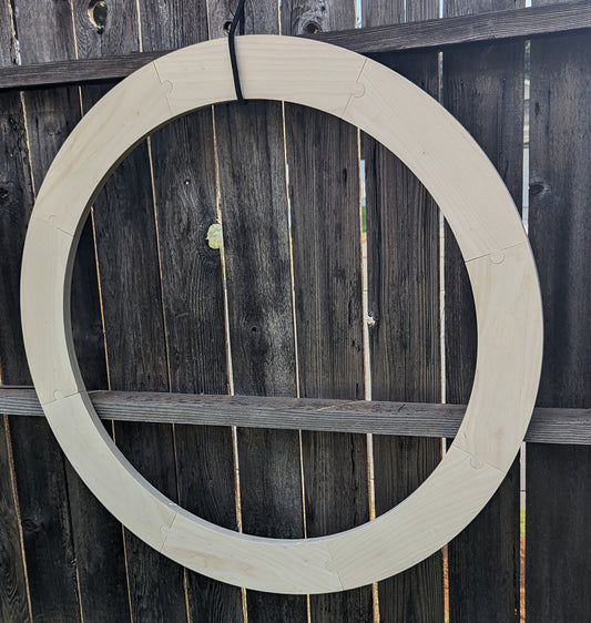 40" Wood Donut Ring with 32" center hole, BALTIC BIRCH Wooden Circles, Unfinished Wooden Circles, Round Circles, Circular Wood - puzzled