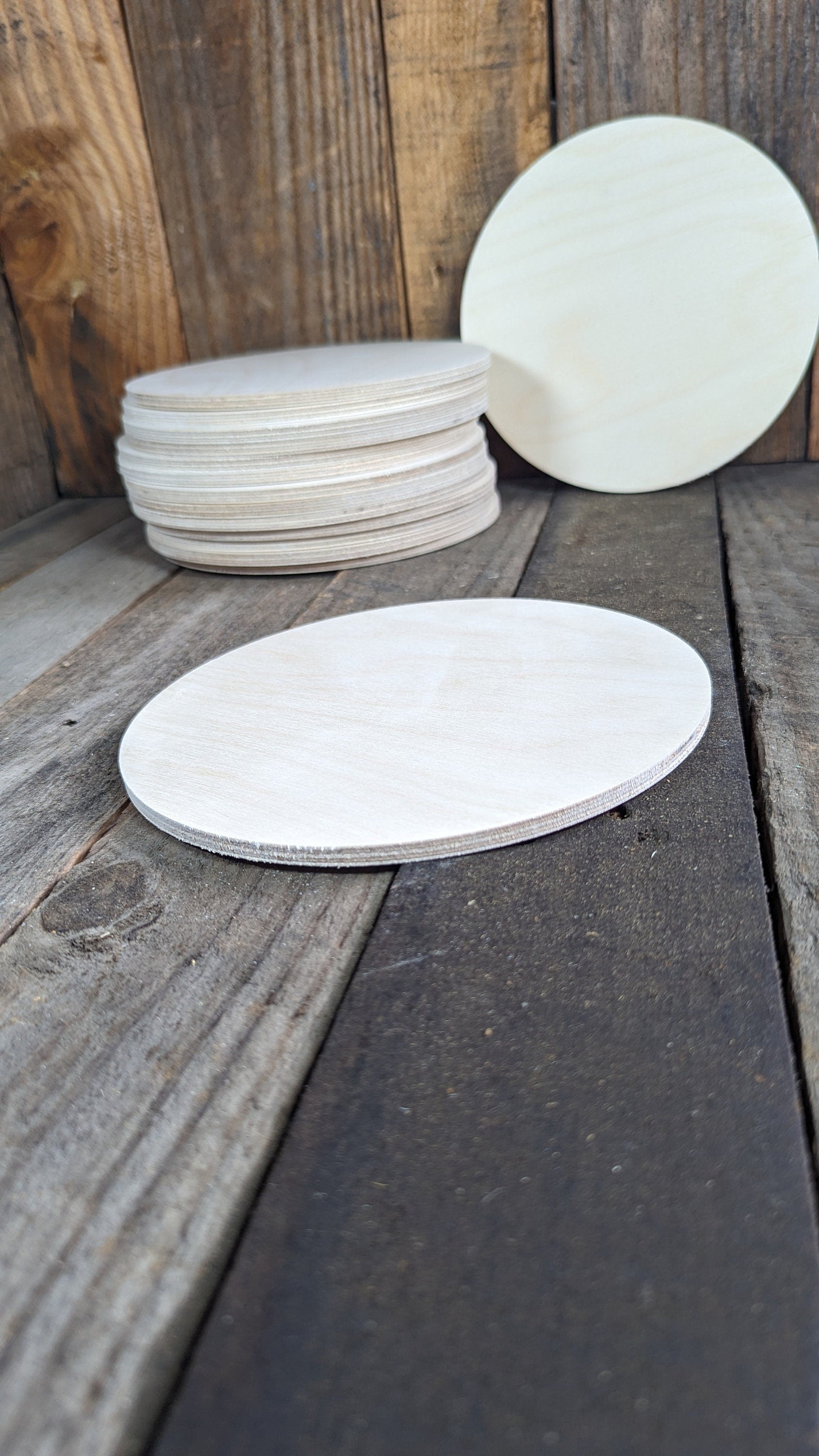 7.25" Baltic Birch Wood Circle, DIY Craft Supplies