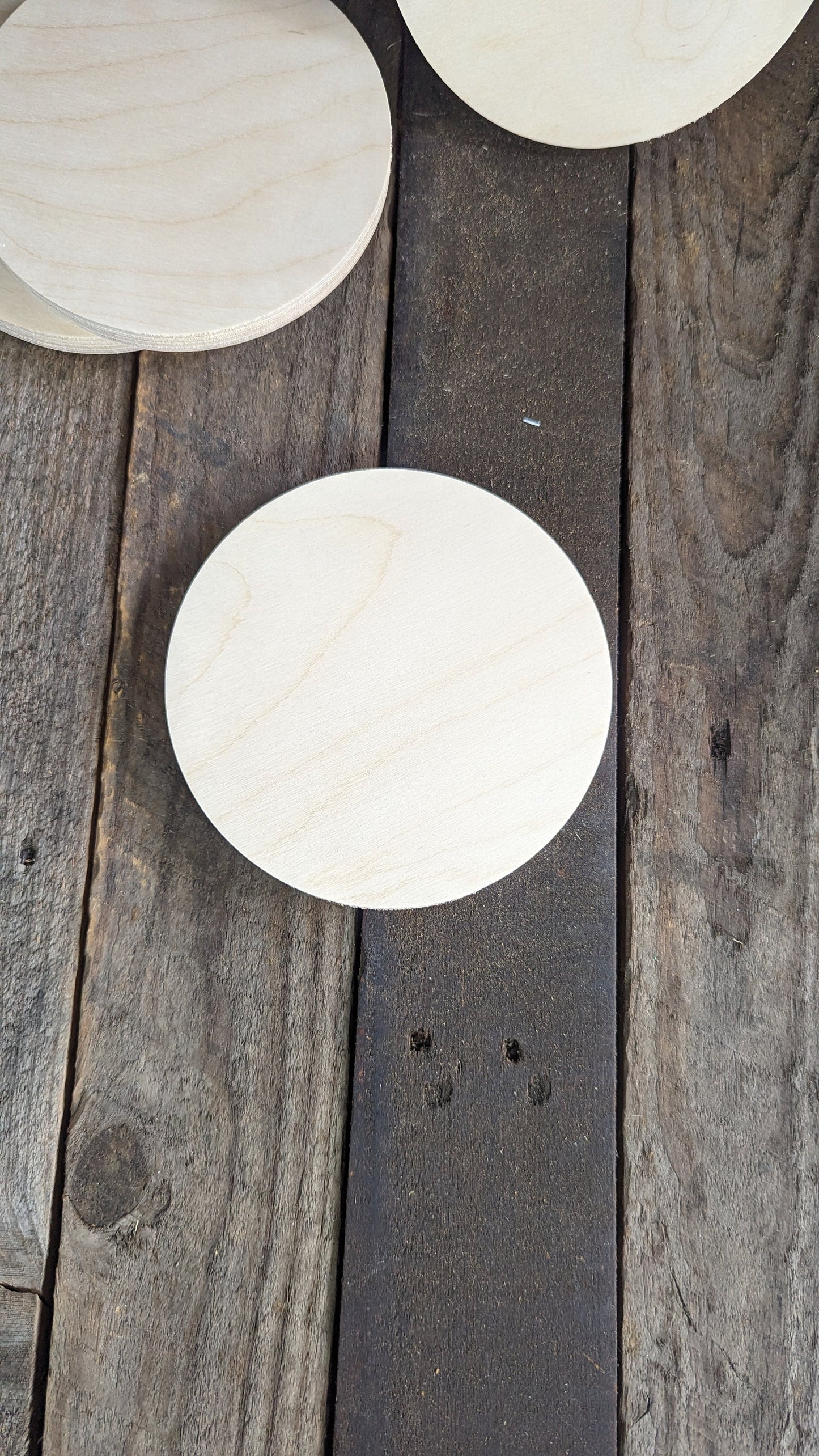 5.75" Baltic Birch Wood Circle, Unfinished DIY Craft Supply