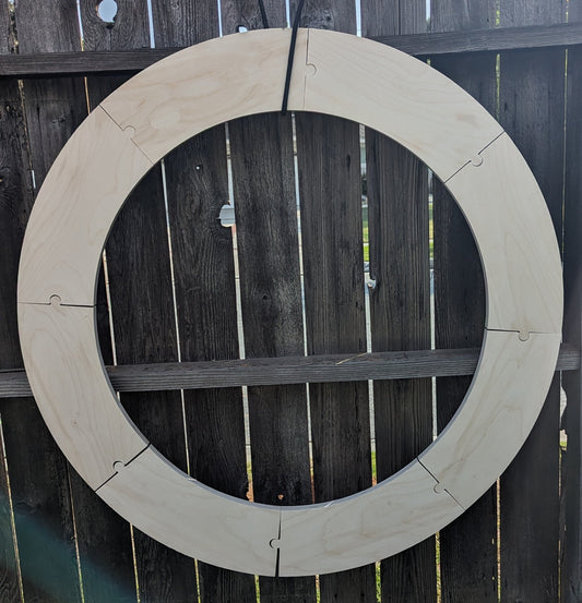 44" Baltic Birch Wood Donut Ring, 36" Center Hole, Craft DIY (8 pieces)