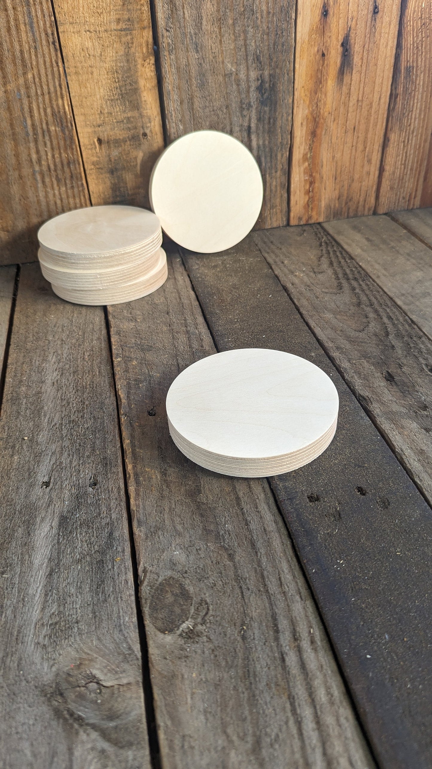 4.75" (4 3/4") Wood Circle Disc Plaques, BALTIC BIRCH - Wooden Circles, Blank Circles, Unfinished Wooden Circles, DIY Crafting Supplies