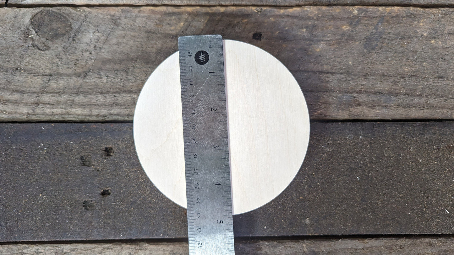 4.75" Baltic Birch Wood Circle, DIY Craft Supplies