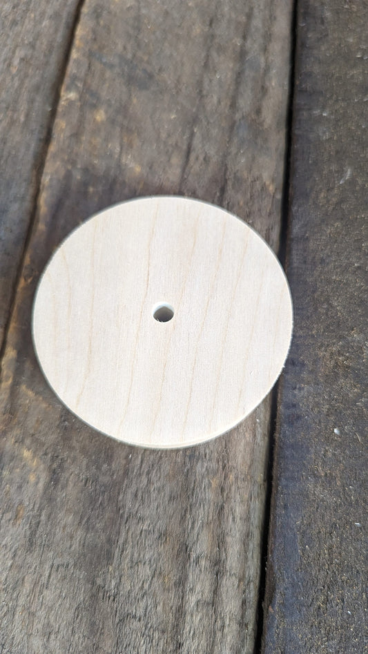 3" Wood Donut Ring, .25" (1/4") center hole, BALTIC BIRCH, Wooden Circles, Unfinished Wooden Circles, Wood Donut, DIY Crafting Supplies