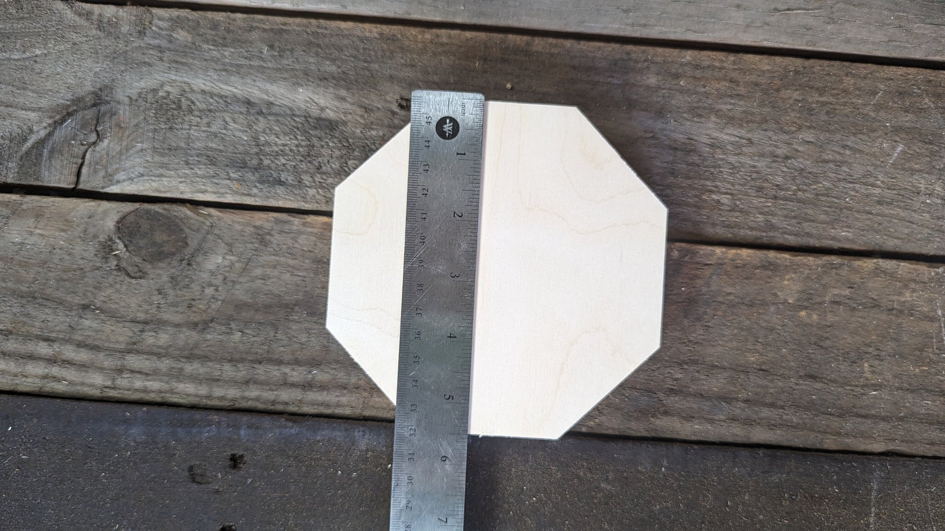 5.5" Baltic Birch Wood Octagon, Blank Plaque, DIY Craft Supplies