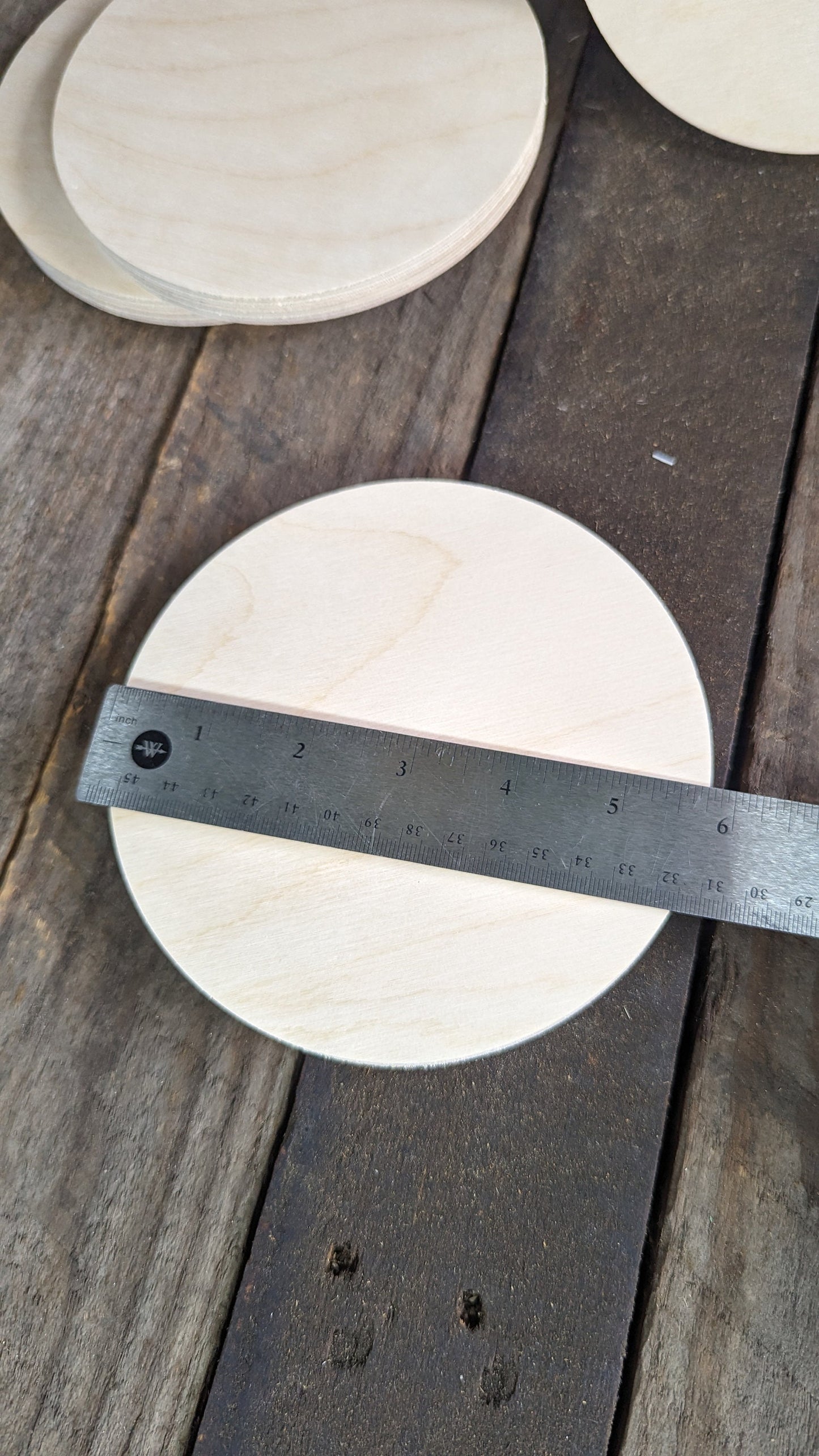 5.75" Baltic Birch Wood Circle, Unfinished DIY Craft Supply