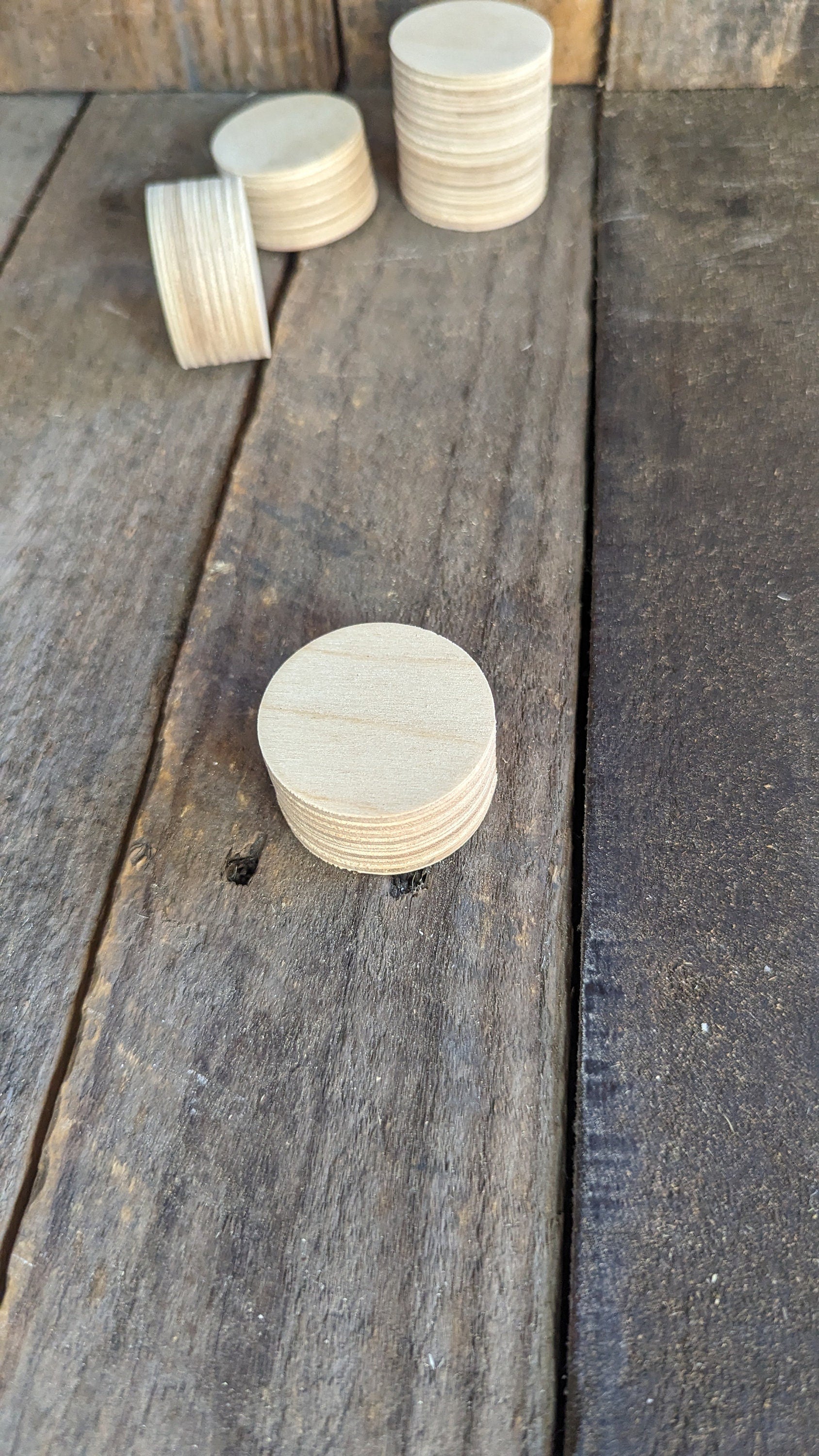 1.75&quot; (1 3/4) Wood Circle Plaques, BALTIC BIRCH - Wooden Circles, Blank Circles, Unfinished Wooden Circles, Round Circles, Circular Wood