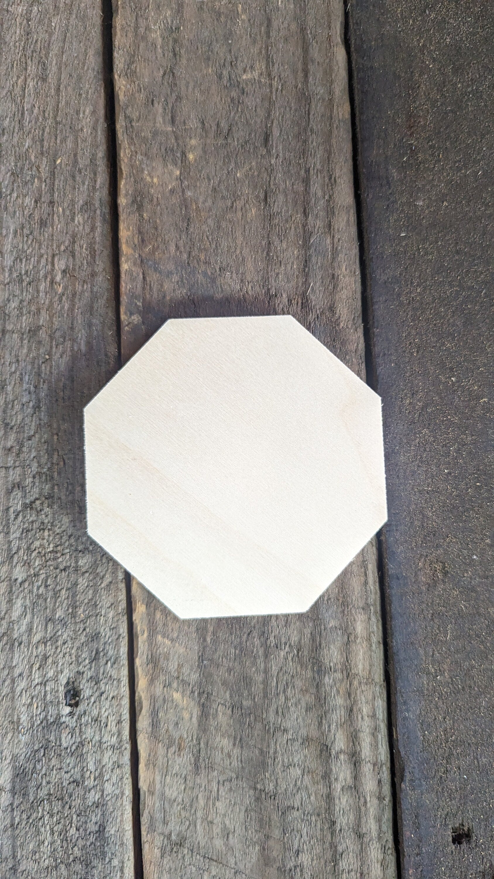 4" Wood Octagon Plaques, BALTIC BIRCH Wooden Eight Sided Shape, Blank Octagon, Unfinished Wooden Octagon, DIY Crafting Supplies