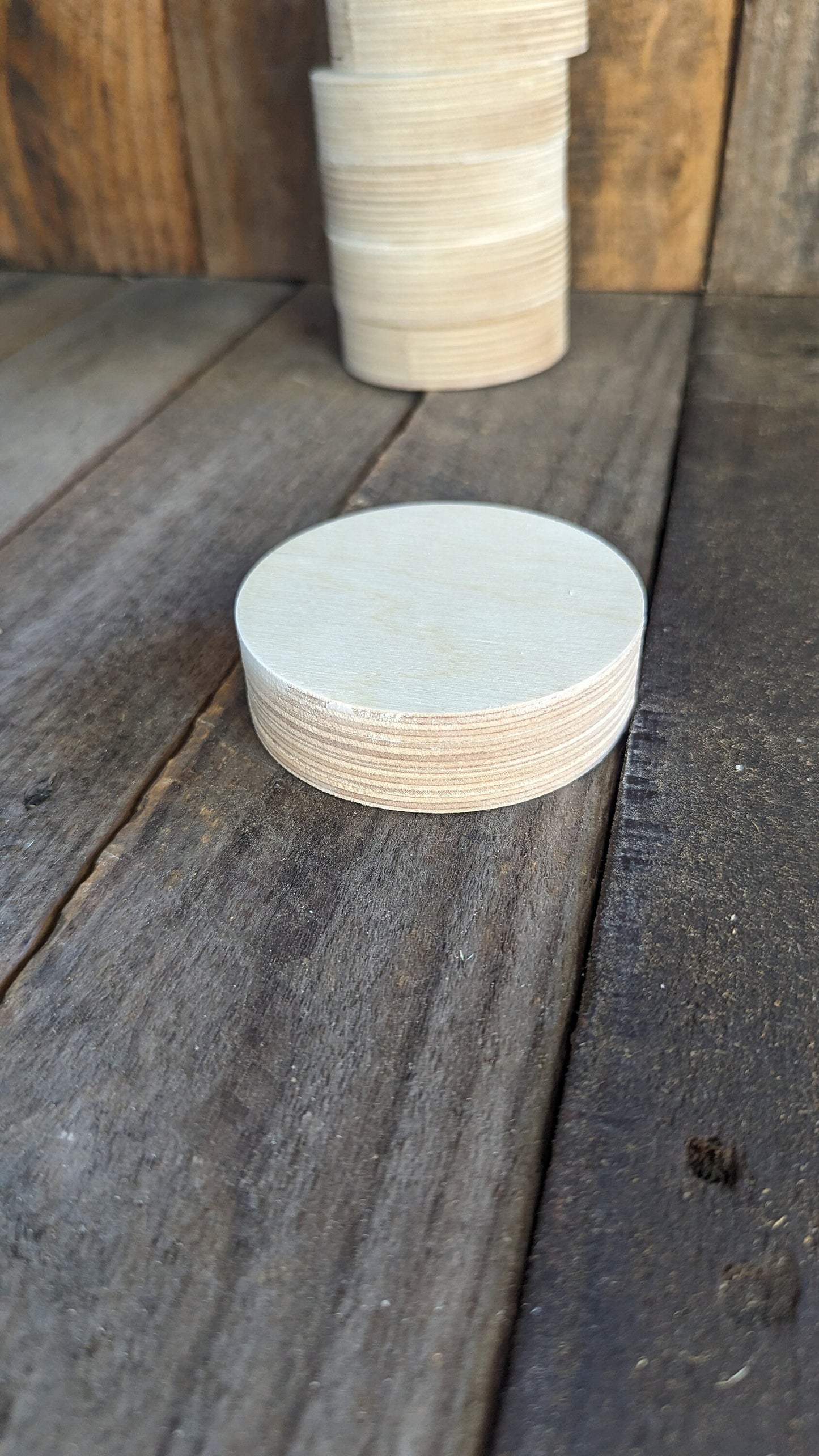 3.25" (3 1/4") Wood Circle Disc Plaques, BALTIC BIRCH - Wooden Circles, Blank Circles, Unfinished Wooden Circles, Circular Wood