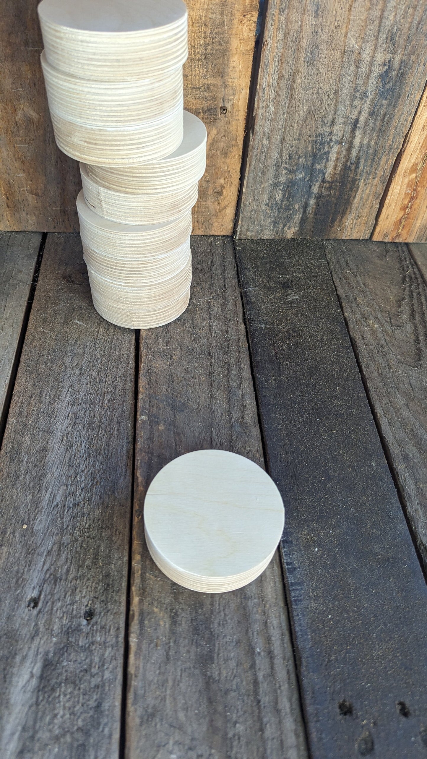 3.25" (3 1/4") Wood Circle Disc Plaques, BALTIC BIRCH - Wooden Circles, Blank Circles, Unfinished Wooden Circles, Circular Wood