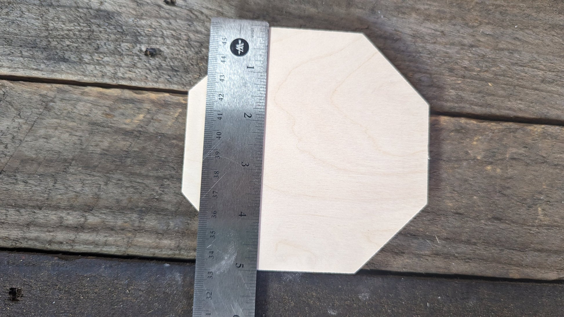 5" Baltic Birch Wood Octagon Plaque, Unfinished DIY Crafting