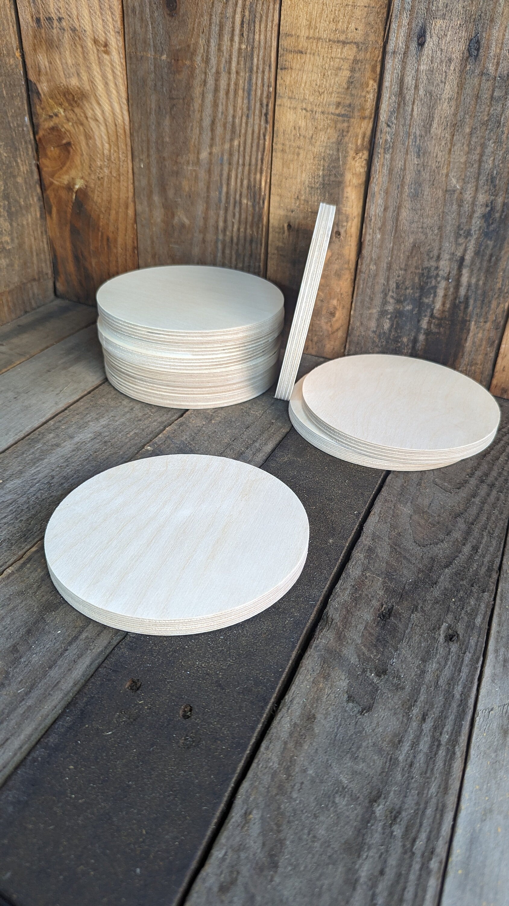 6.25" Baltic Birch Wood Circle, Unfinished Plaque, DIY Craft Supply