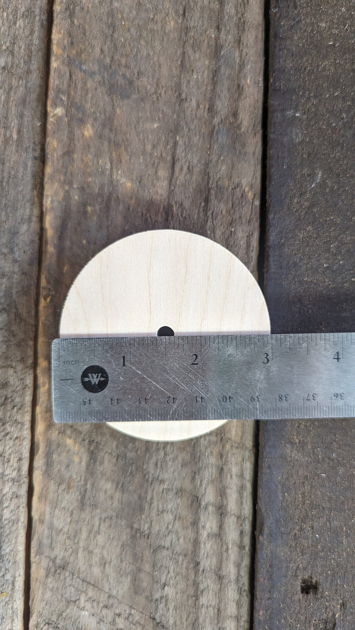 3" Wood Donut Ring, .25" (1/4") center hole, BALTIC BIRCH, Wooden Circles, Unfinished Wooden Circles, Wood Donut, DIY Crafting Supplies