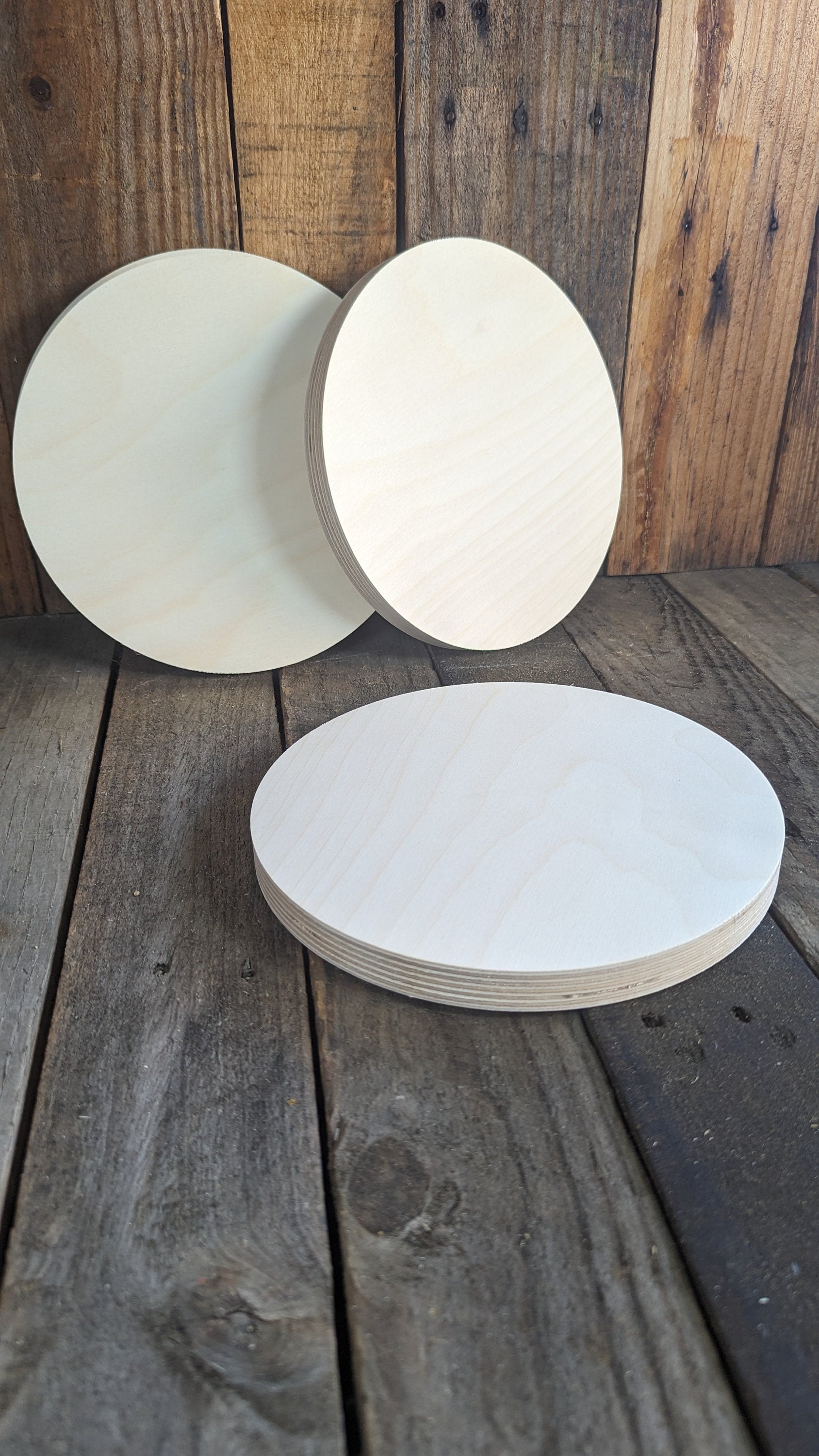 8.5" (8 1/2") Wood Circle Disc Plaques, BALTIC BIRCH Wooden Circles, Blank Circles, Unfinished Wooden Circles, DIY Crafting Supplies