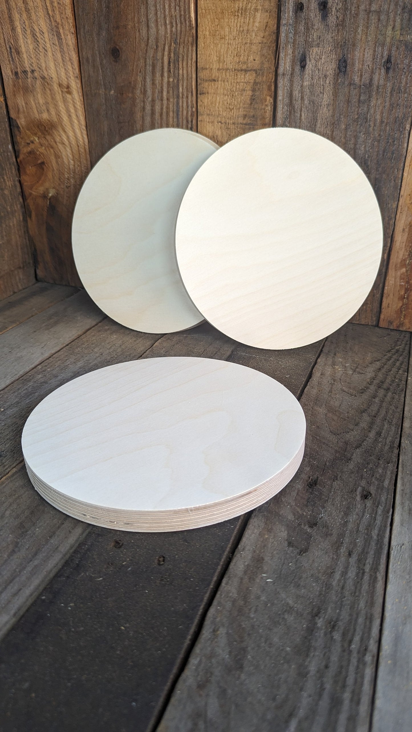 8.5" (8 1/2") Wood Circle Disc Plaques, BALTIC BIRCH Wooden Circles, Blank Circles, Unfinished Wooden Circles, DIY Crafting Supplies