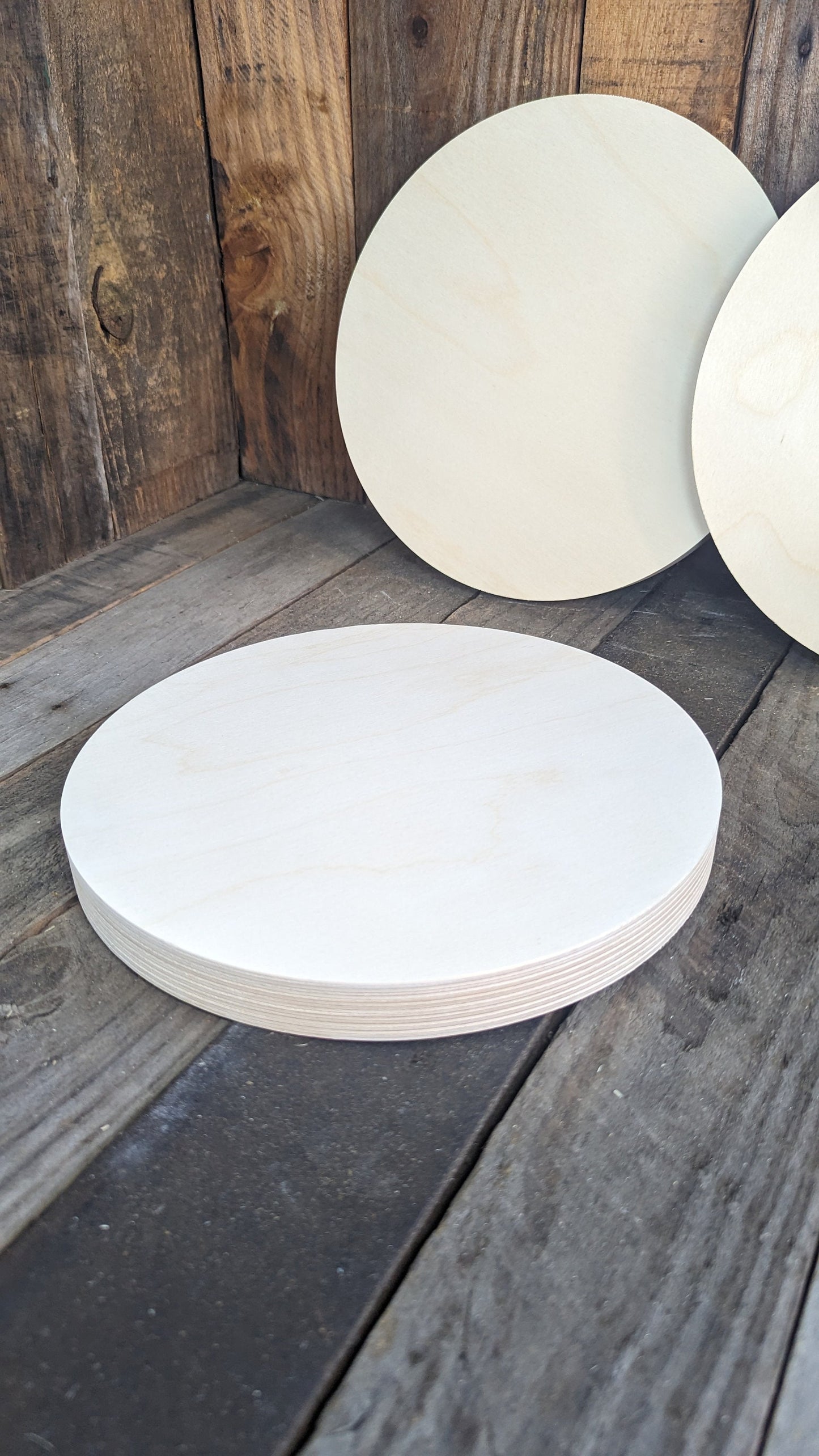 10&quot; Wood Circle Disc Plaques, BALTIC BIRCH Wooden Circles, Blank Circles, Unfinished Wooden Circles, Round Circles, DIY Crafting Supplies