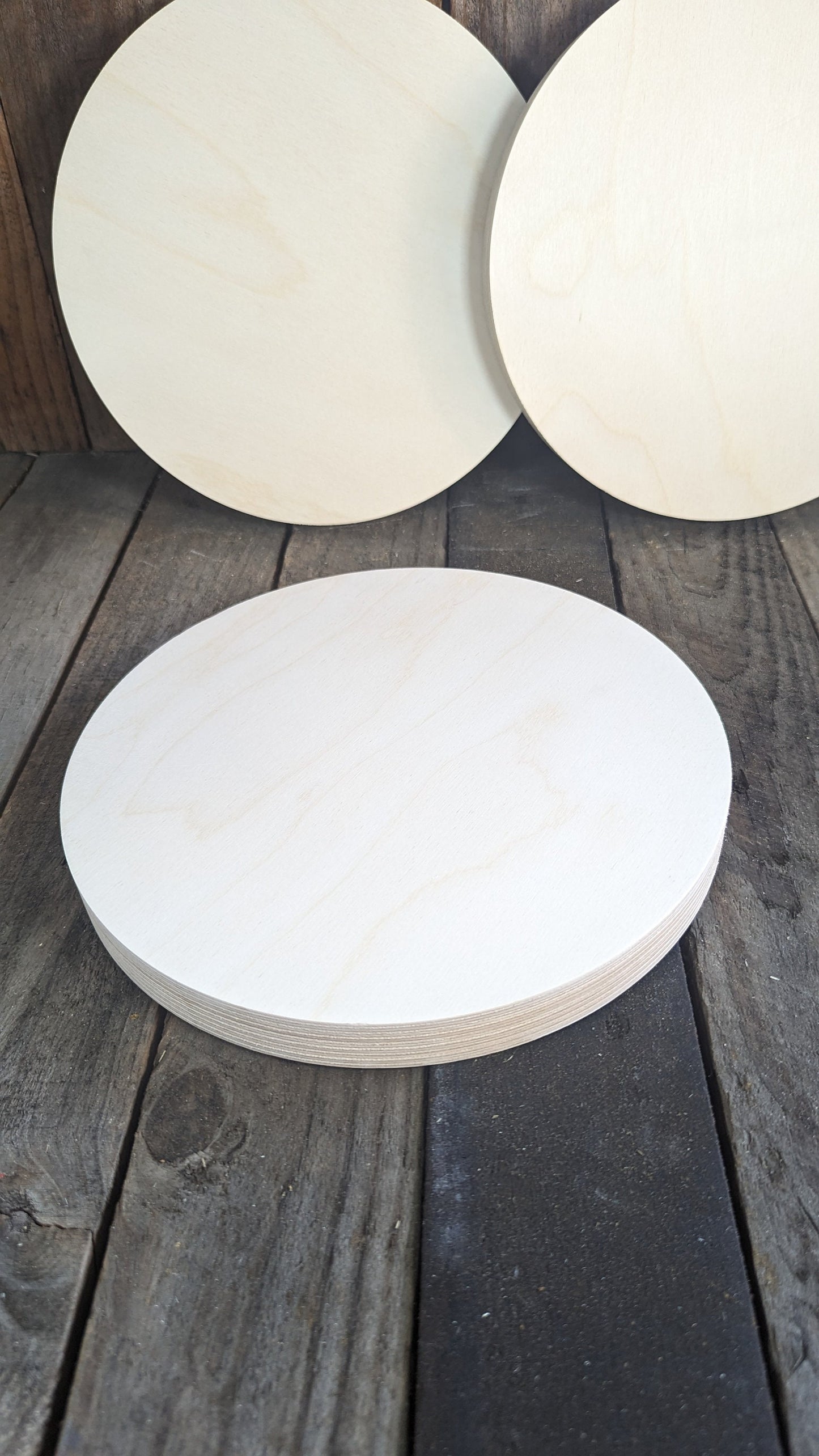 10&quot; Wood Circle Disc Plaques, BALTIC BIRCH Wooden Circles, Blank Circles, Unfinished Wooden Circles, Round Circles, DIY Crafting Supplies