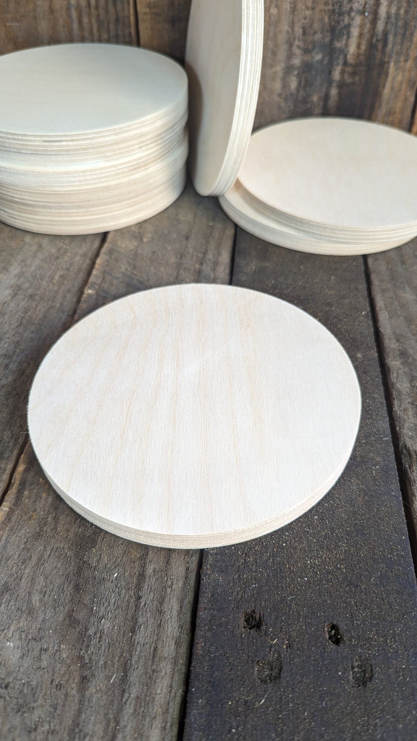 6.25" (6 1/4") Wood Circle Disc Plaques, BALTIC BIRCH Wooden Circles, Unfinished Wooden Circles, Circular Wood, DIY Craft supplies