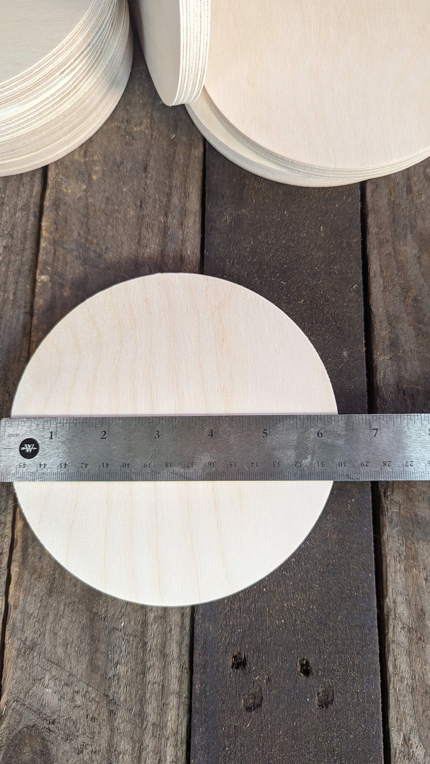 6.25" Baltic Birch Wood Circle, Unfinished Plaque, DIY Craft Supply