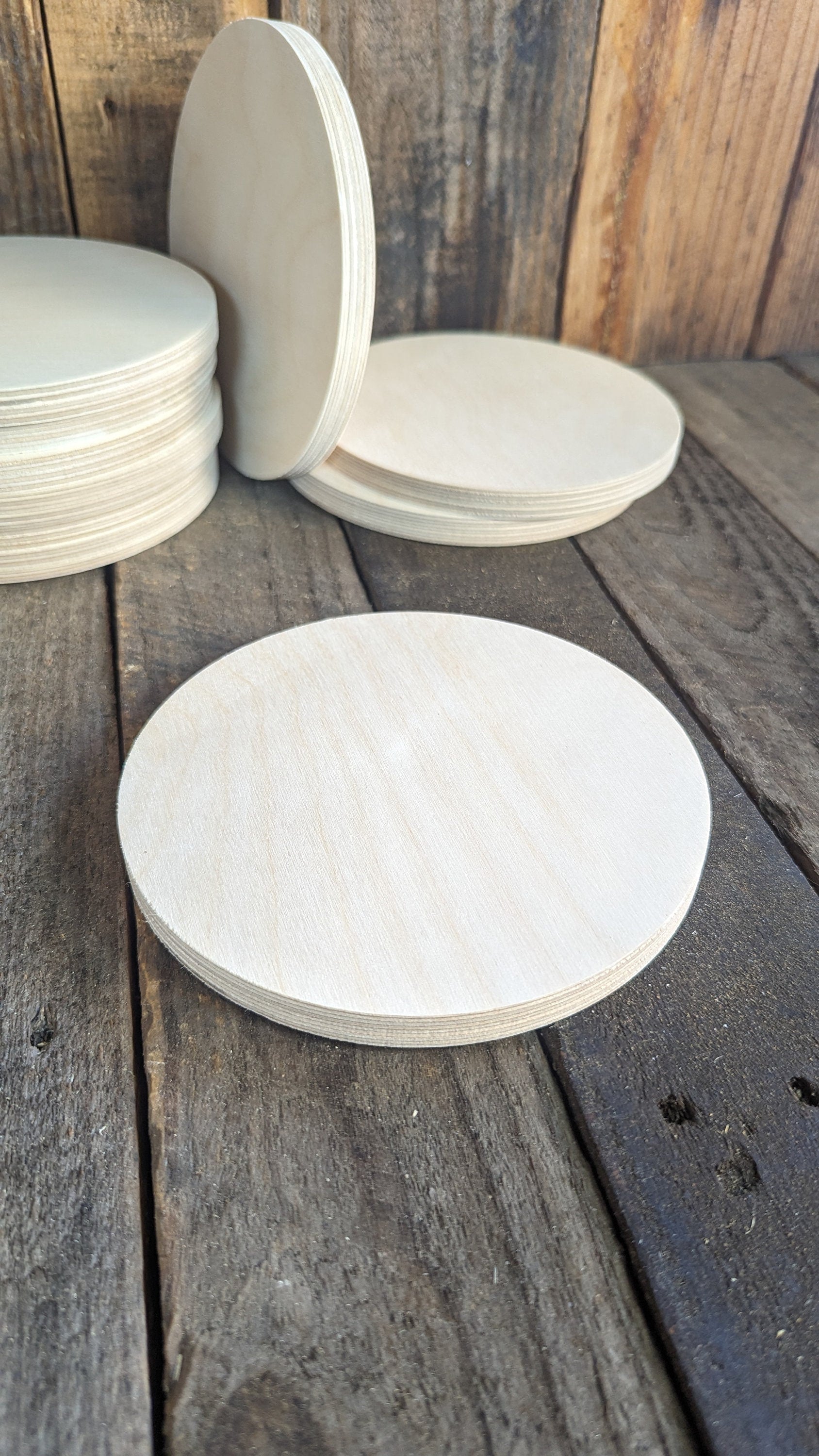 6.25" (6 1/4") Wood Circle Disc Plaques, BALTIC BIRCH Wooden Circles, Unfinished Wooden Circles, Circular Wood, DIY Craft supplies