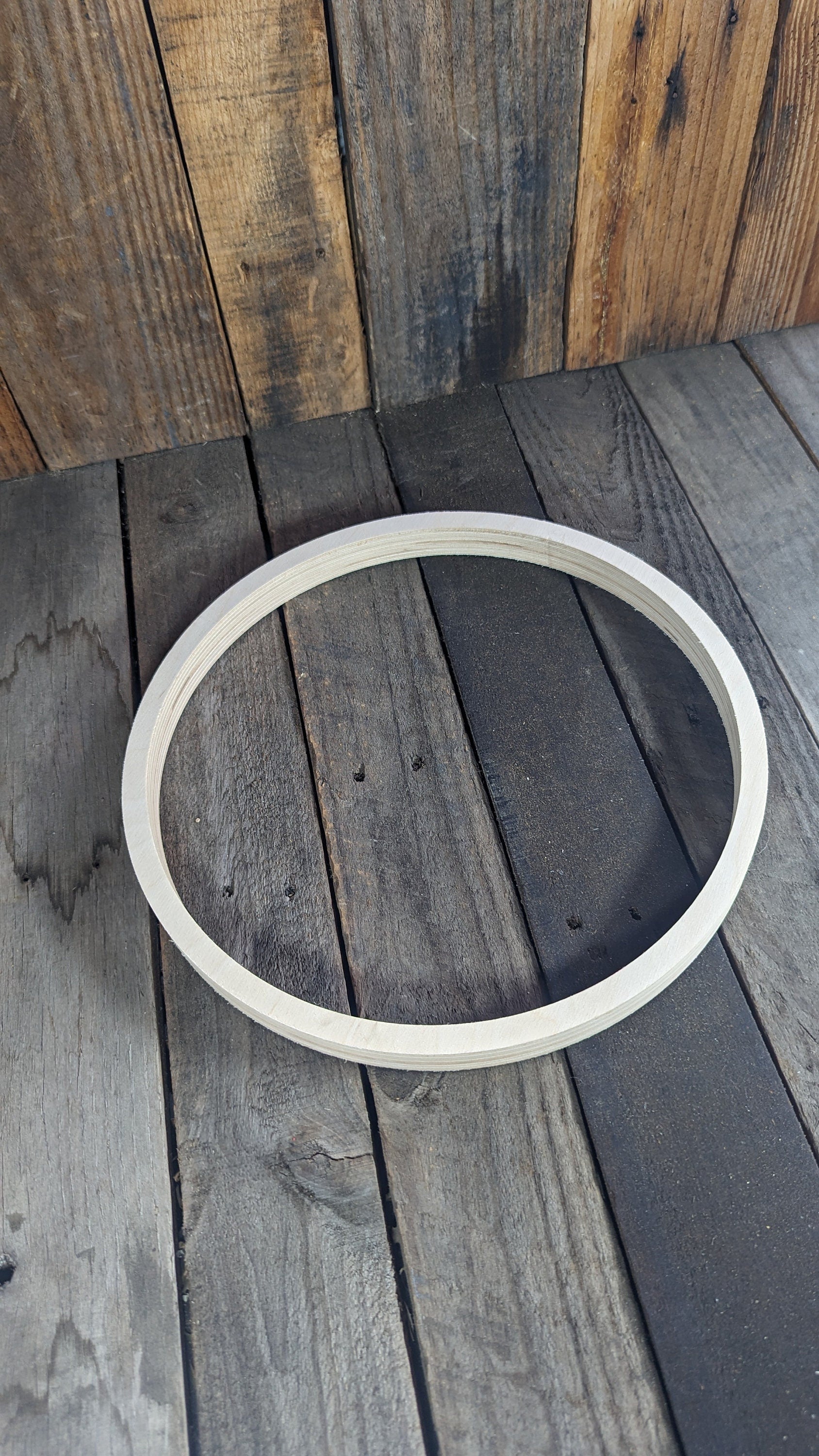 13 inch Wood Circle Disc with 12 inch center hole, BALTIC BIRCH Wooden Circles, Blank Circles, Unfinished Wooden Circles, Round Circles, Circular