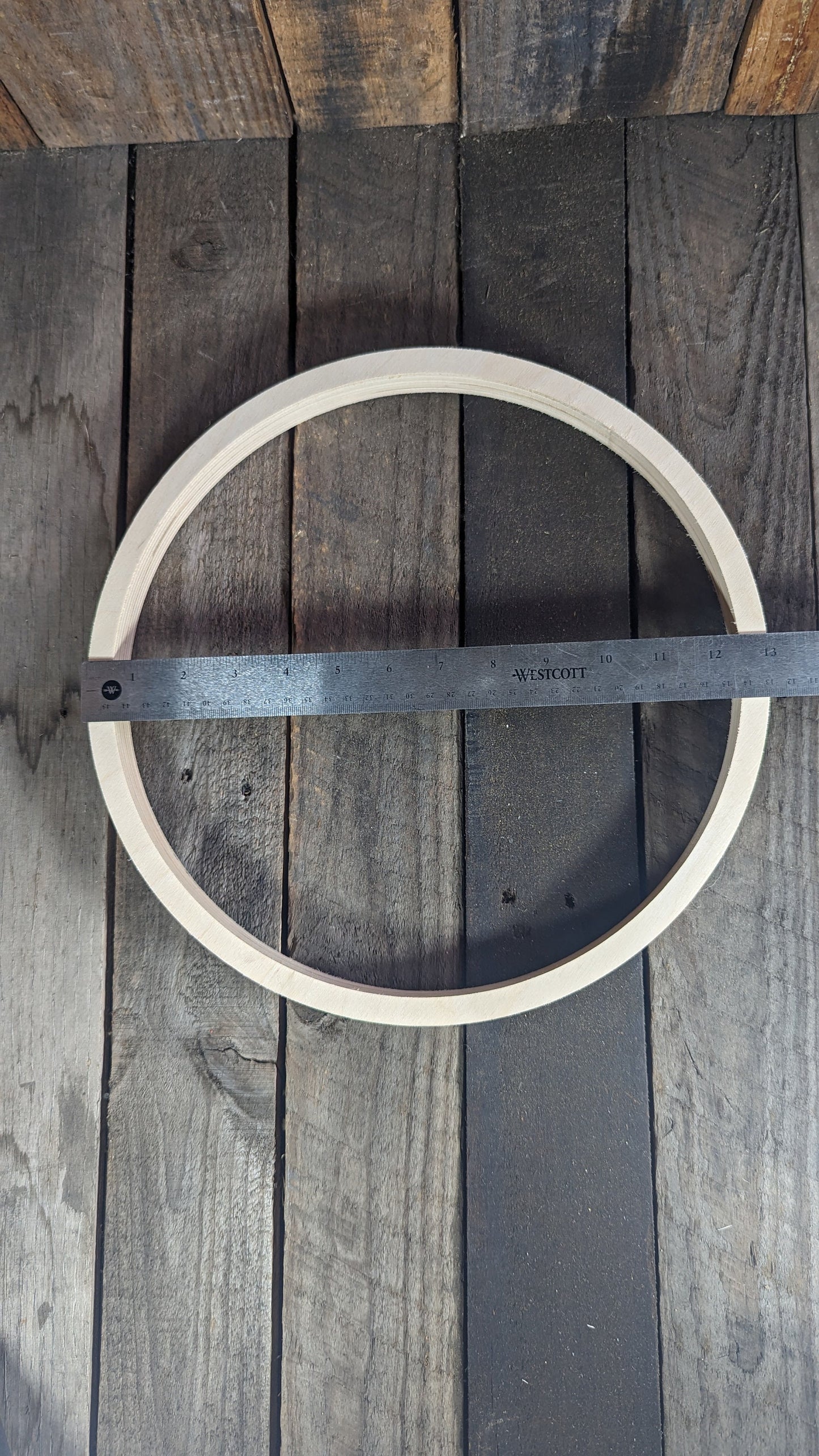 13 inch Wood Circle Disc with 12 inch center hole, BALTIC BIRCH Wooden Circles, Blank Circles, Unfinished Wooden Circles, Round Circles, Circular