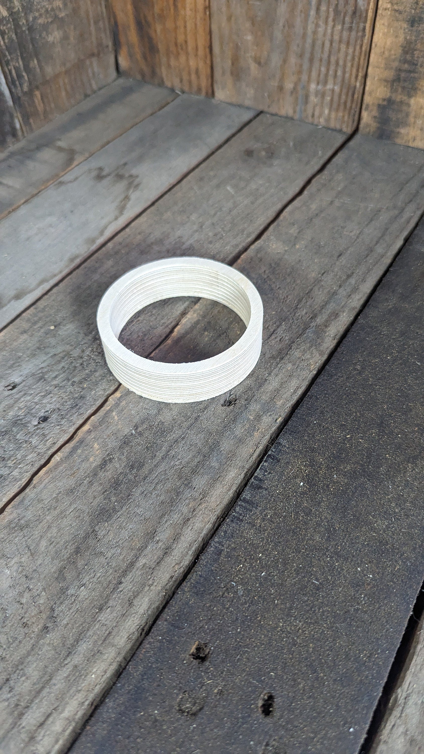3.5" (3 1/2") Wood Donut, 3" center hole - BALTIC BIRCH - Wooden Circles, Unfinished Wooden Ring, Circular Wood, Ring, craft