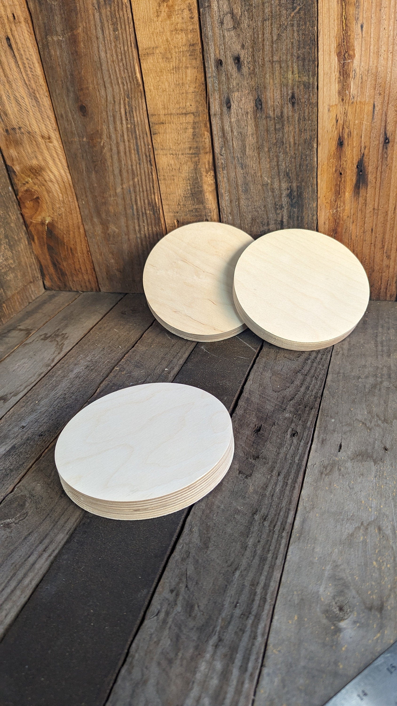 6.75" (6-3/4") Wood Circle Disc Plaques, BALTIC BIRCH - Wooden Circles, Blank Circles, Unfinished Wooden Circles, Round Circles, Craft