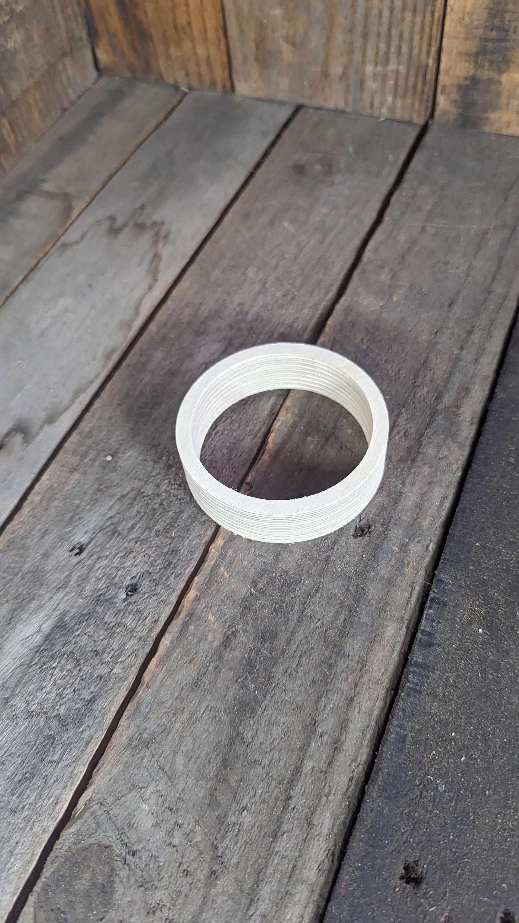 3.5" (3 1/2") Wood Donut, 3" center hole - BALTIC BIRCH - Wooden Circles, Unfinished Wooden Ring, Round Circles, Circular Wood, Ring, craft