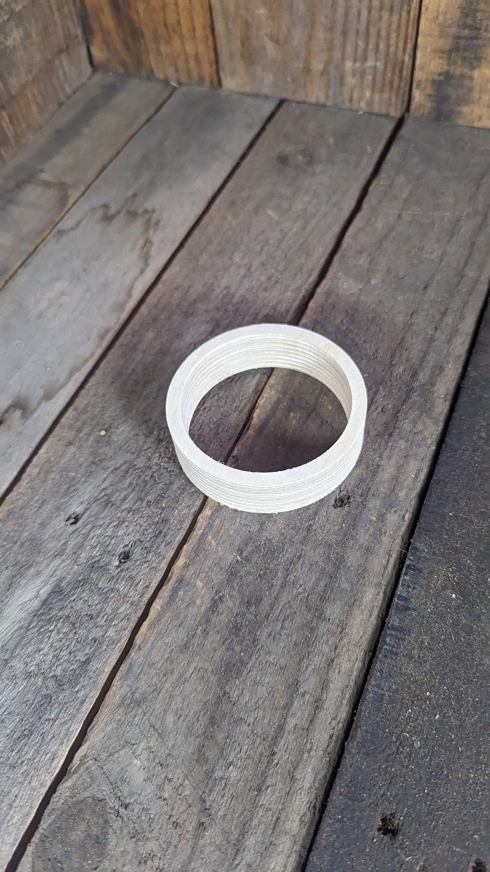 3.5" (3 1/2") Wood Donut, 3" center hole - BALTIC BIRCH - Wooden Circles, Unfinished Wooden Ring, Circular Wood, Ring, craft