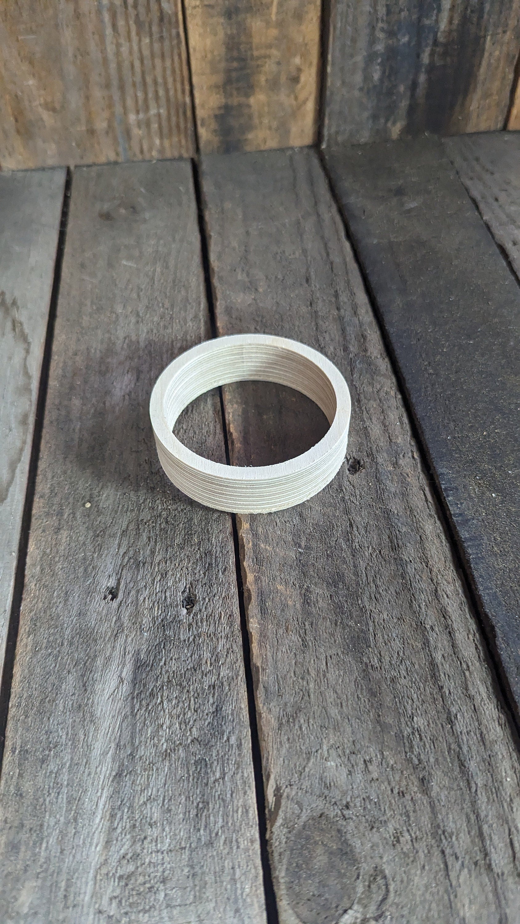 3.5" (3 1/2") Wood Donut, 3" center hole - BALTIC BIRCH - Wooden Circles, Unfinished Wooden Ring, Round Circles, Circular Wood, Ring, craft