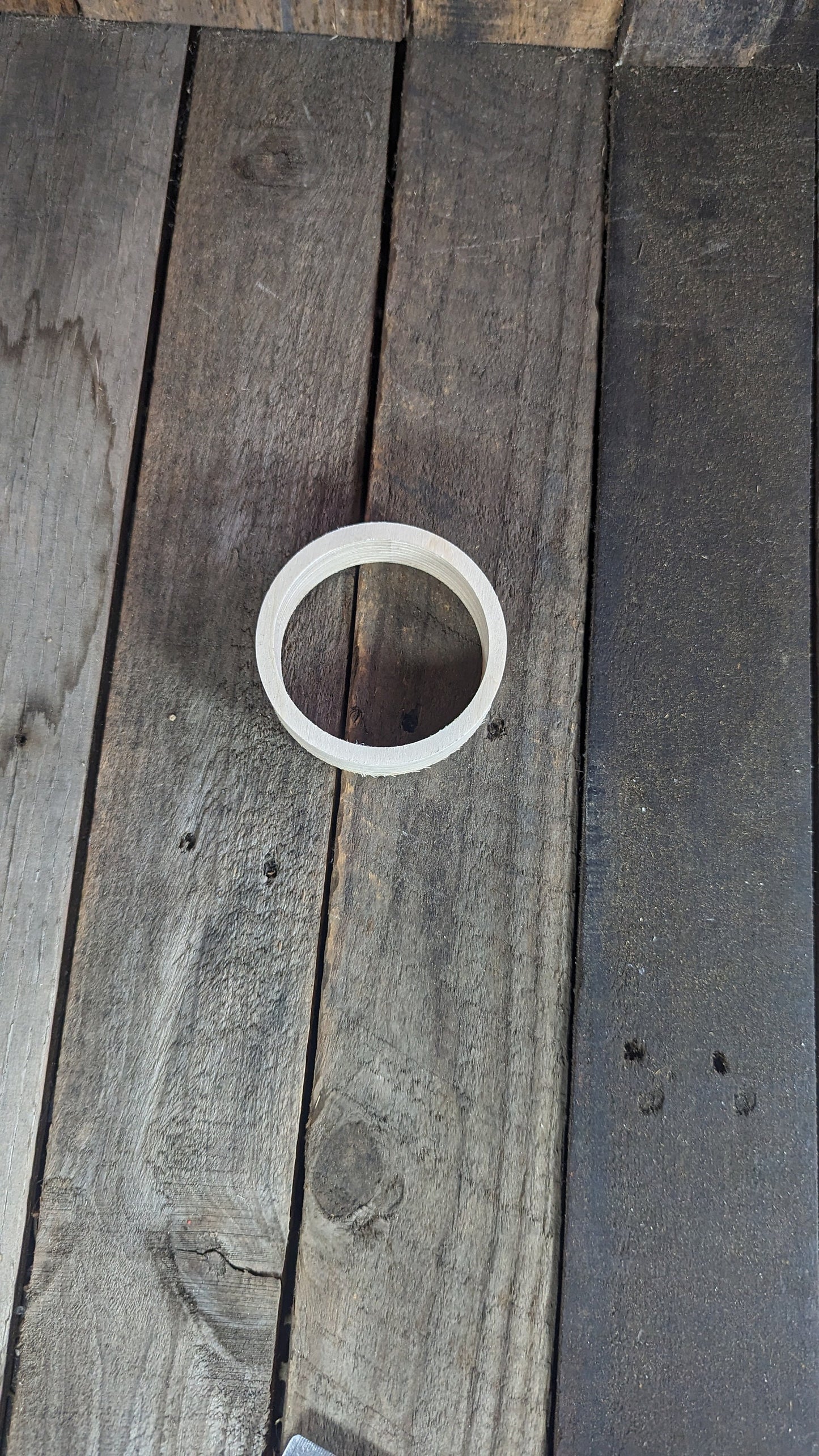 3.5" (3 1/2") Wood Donut, 3" center hole - BALTIC BIRCH - Wooden Circles, Unfinished Wooden Ring, Round Circles, Circular Wood, Ring, craft