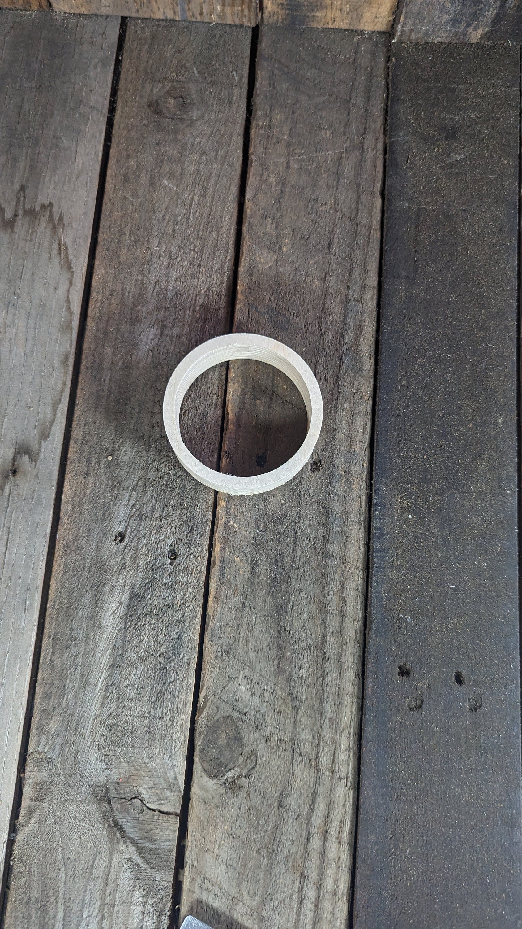 3.5" (3 1/2") Wood Donut, 3" center hole - BALTIC BIRCH - Wooden Circles, Unfinished Wooden Ring, Circular Wood, Ring, craft