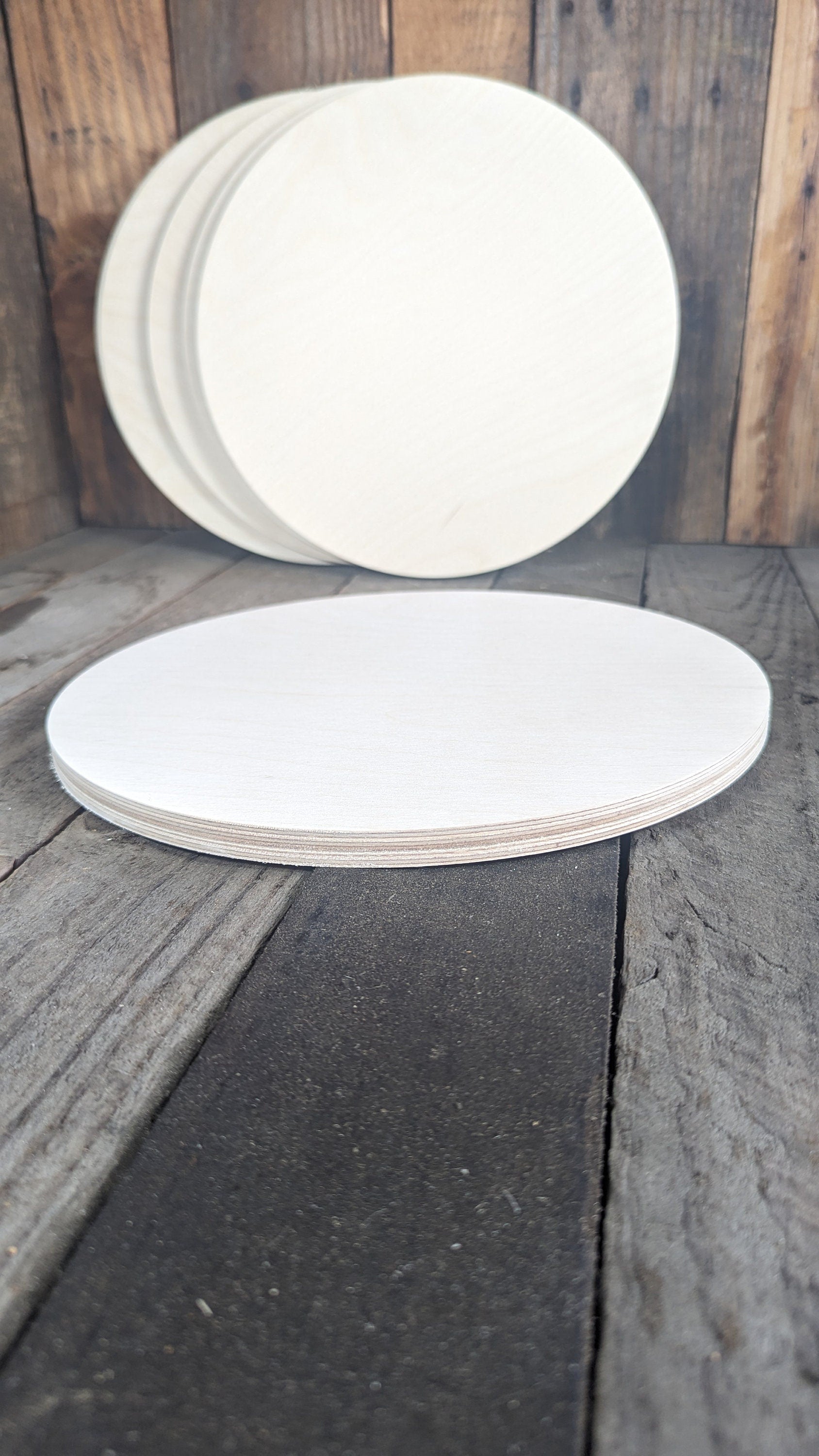 11&quot; Wood Circle Disc Plaques, BALTIC BIRCH Wooden Circles, Blank Circles, Unfinished Wooden Circles, Round Circles, DIY Crafting Supplies